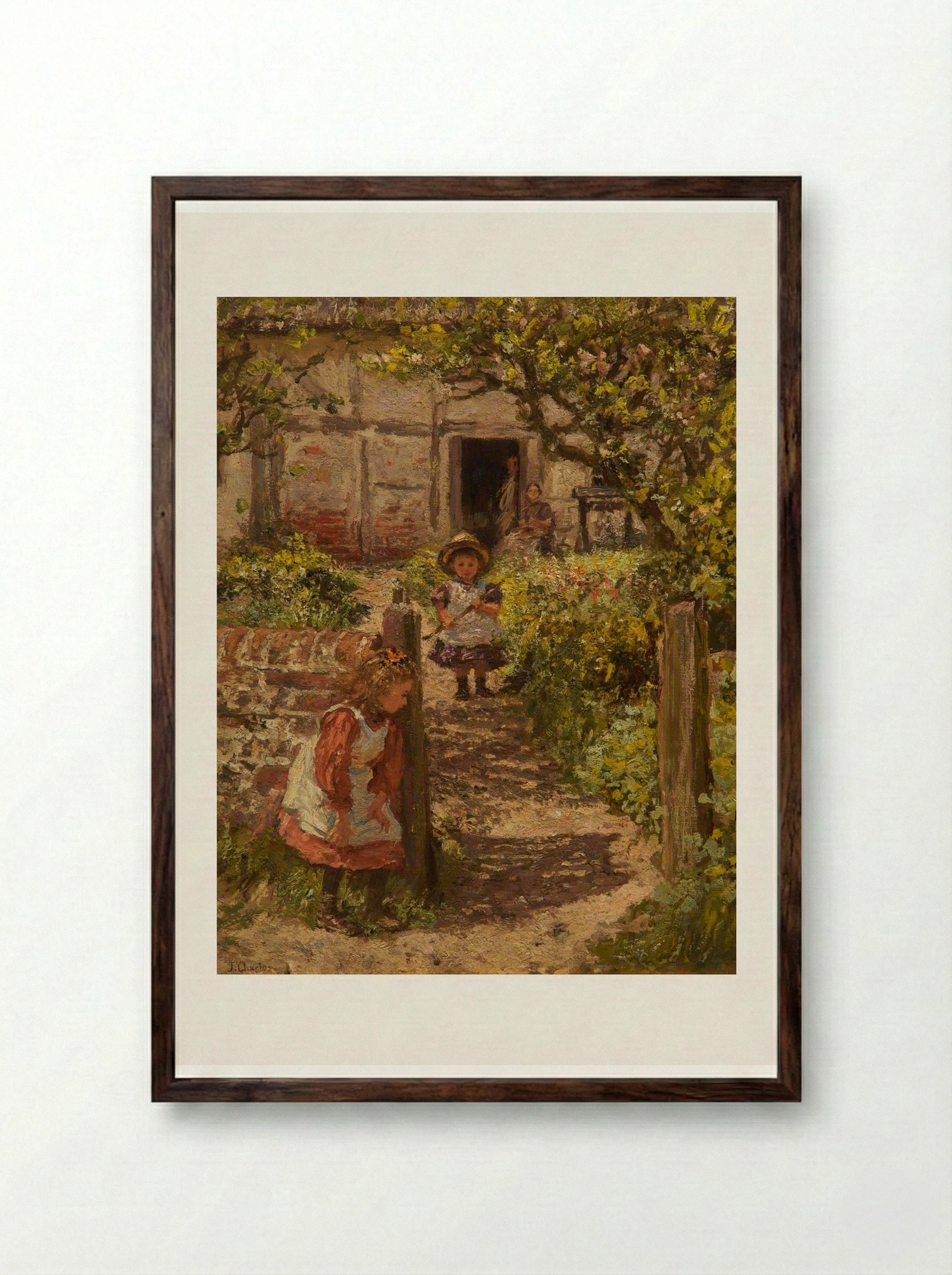 Hide and Seek - James Charles - Framed Print Dark Wood
