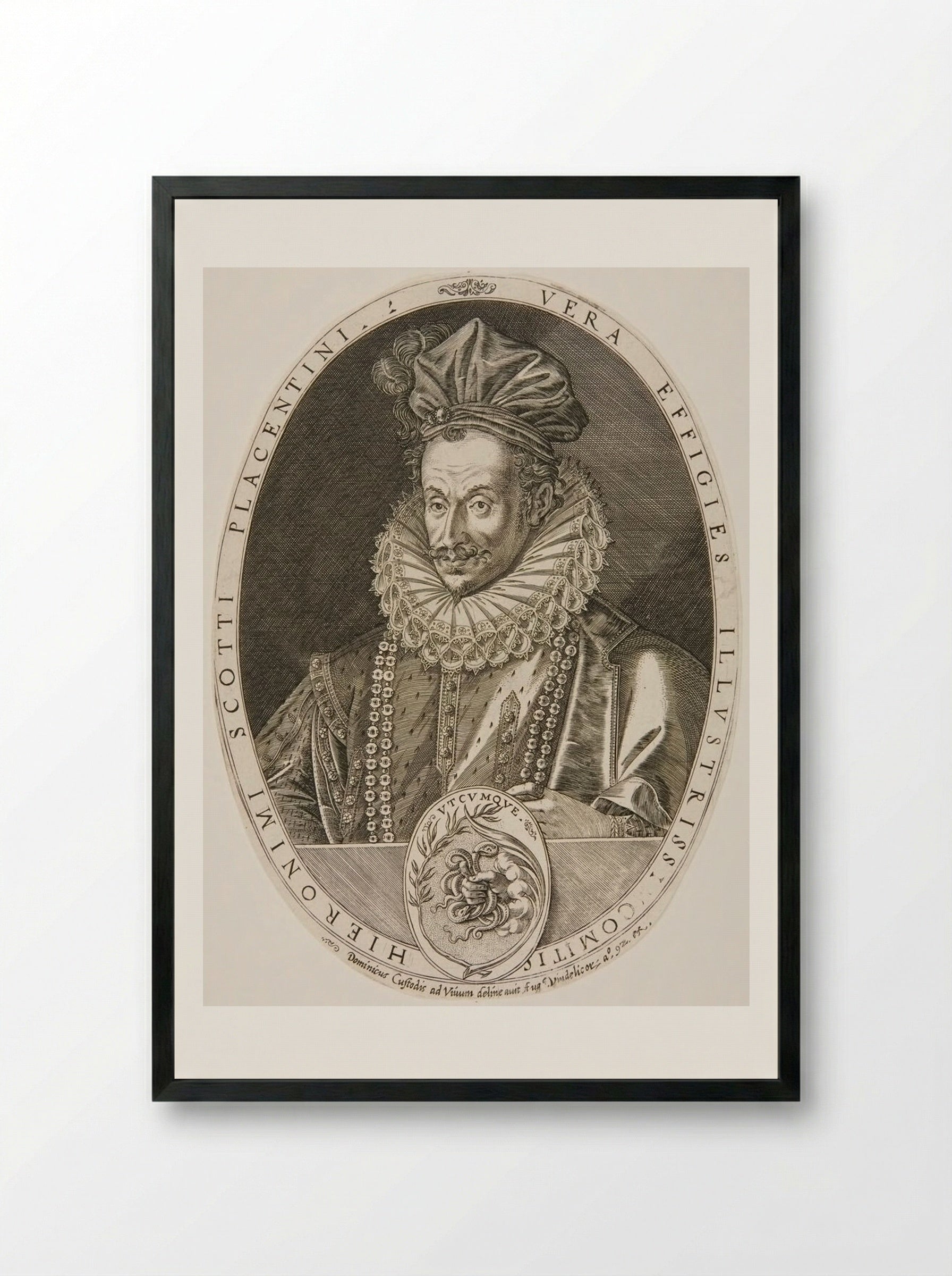 Hieronymus Scottus Placentinus - Dominicus Custos - Framed Print Black