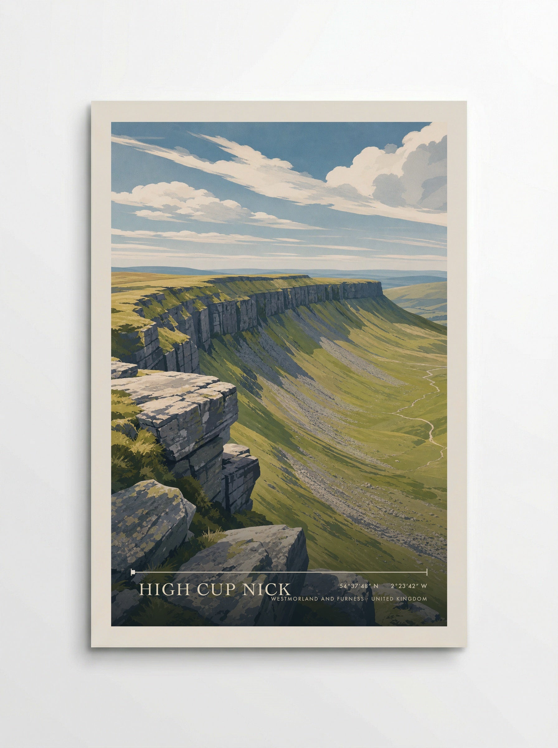 High Cup Nick Westmorland and Furness United Kingdom Travel Poster - Poster