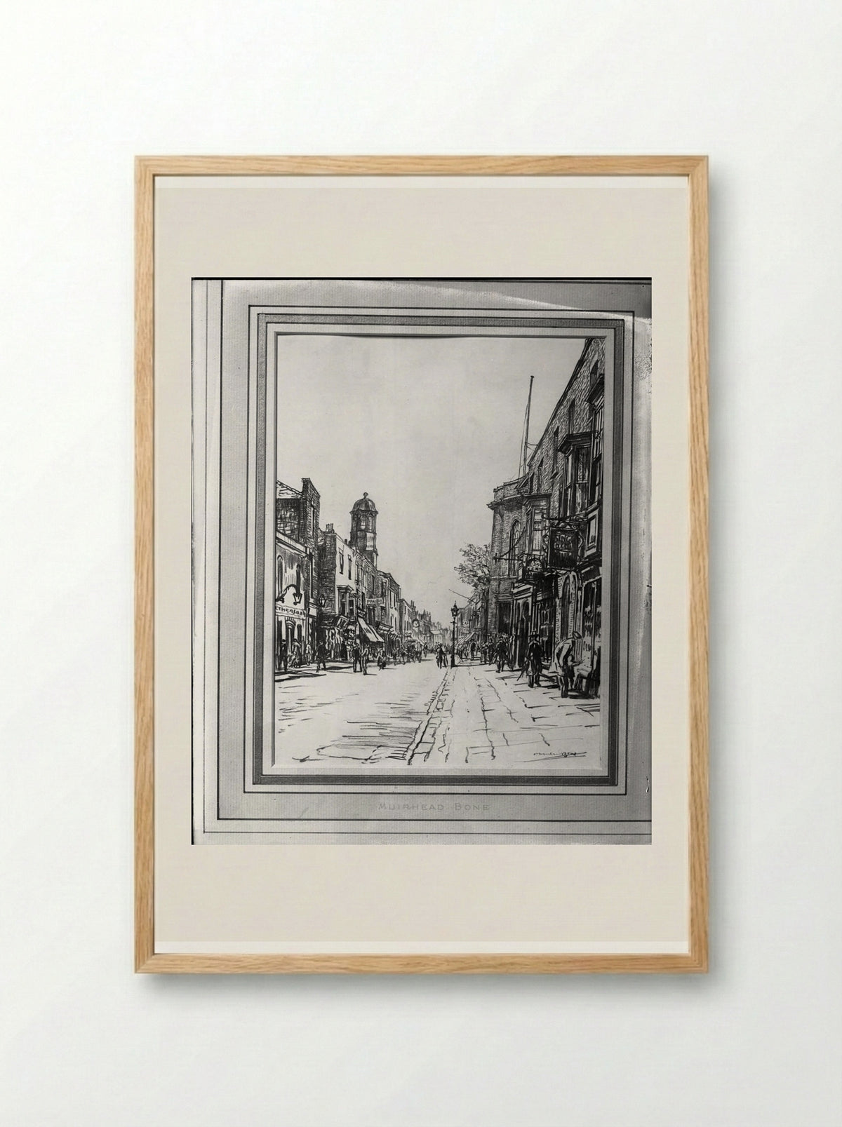 High Street, Deal - Muirhead Bone - Framed Print Wood