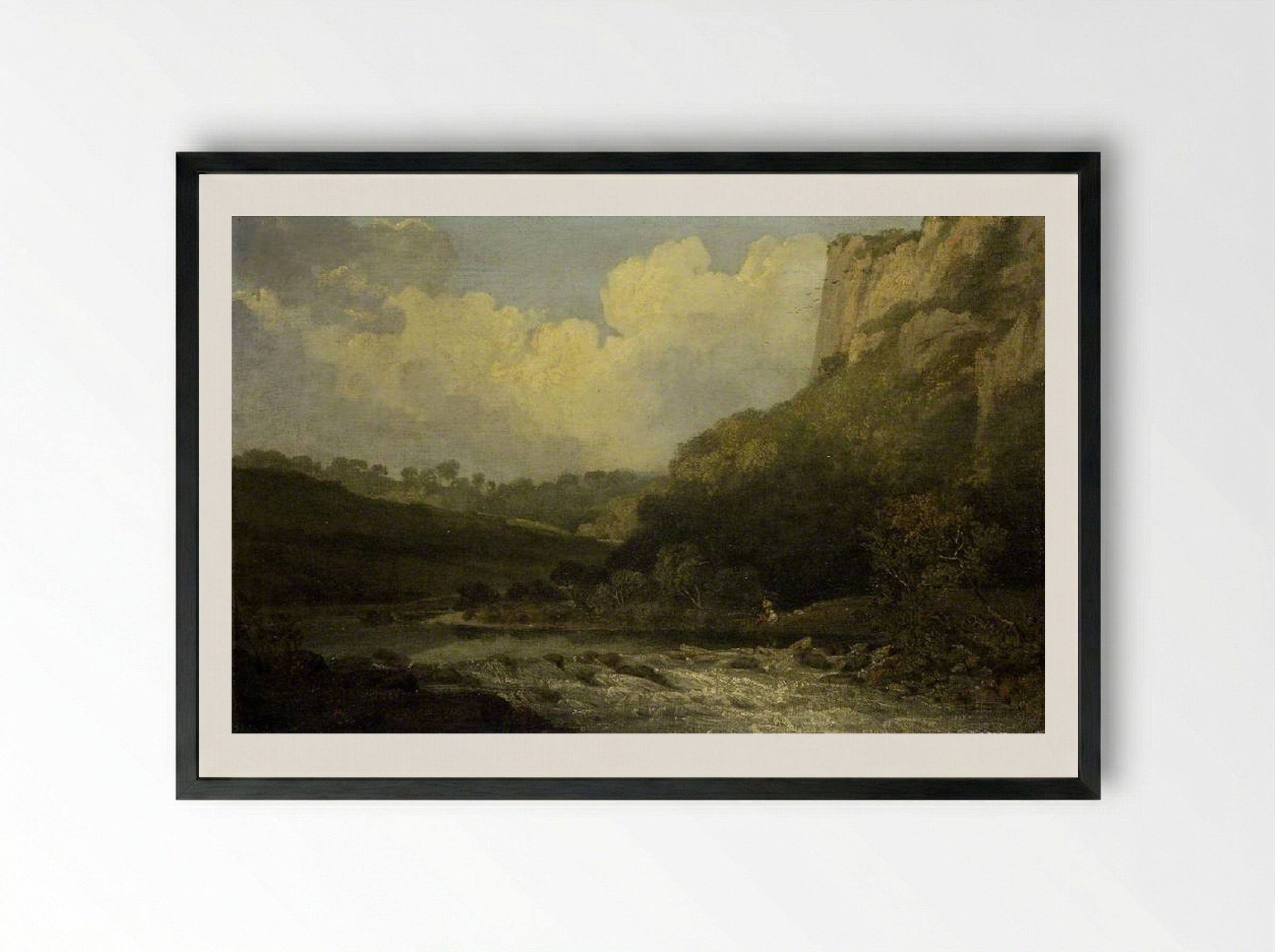High Tor, Matlock - John Crome - Framed Print Black