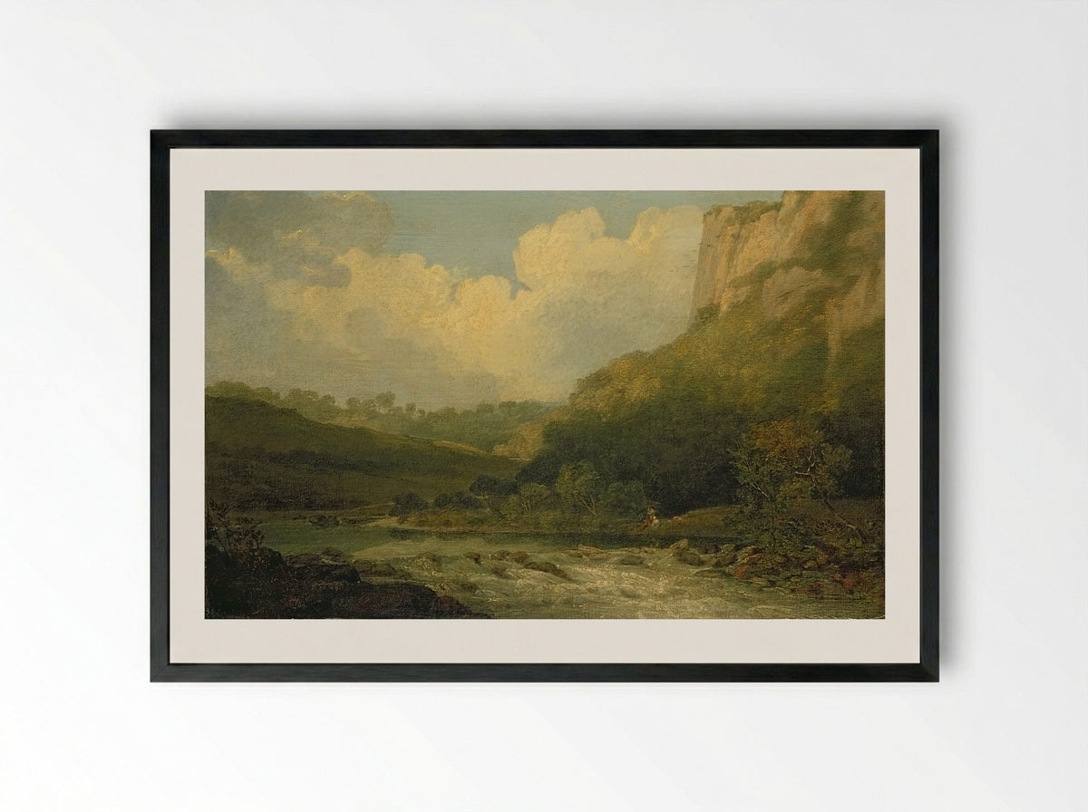 High Tor, Matlock - John Crome - Framed Print Black