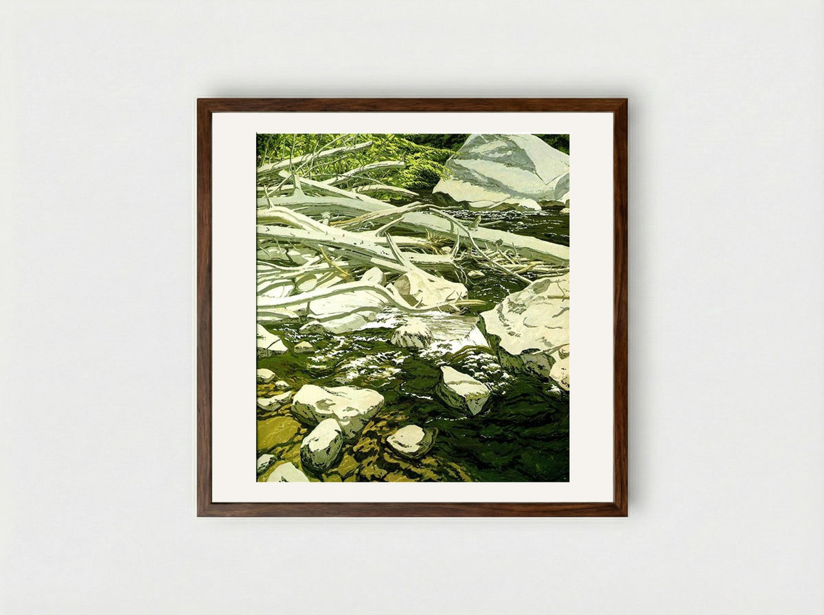 High Water Mark - Neil Welliver - Framed Print Dark Wood