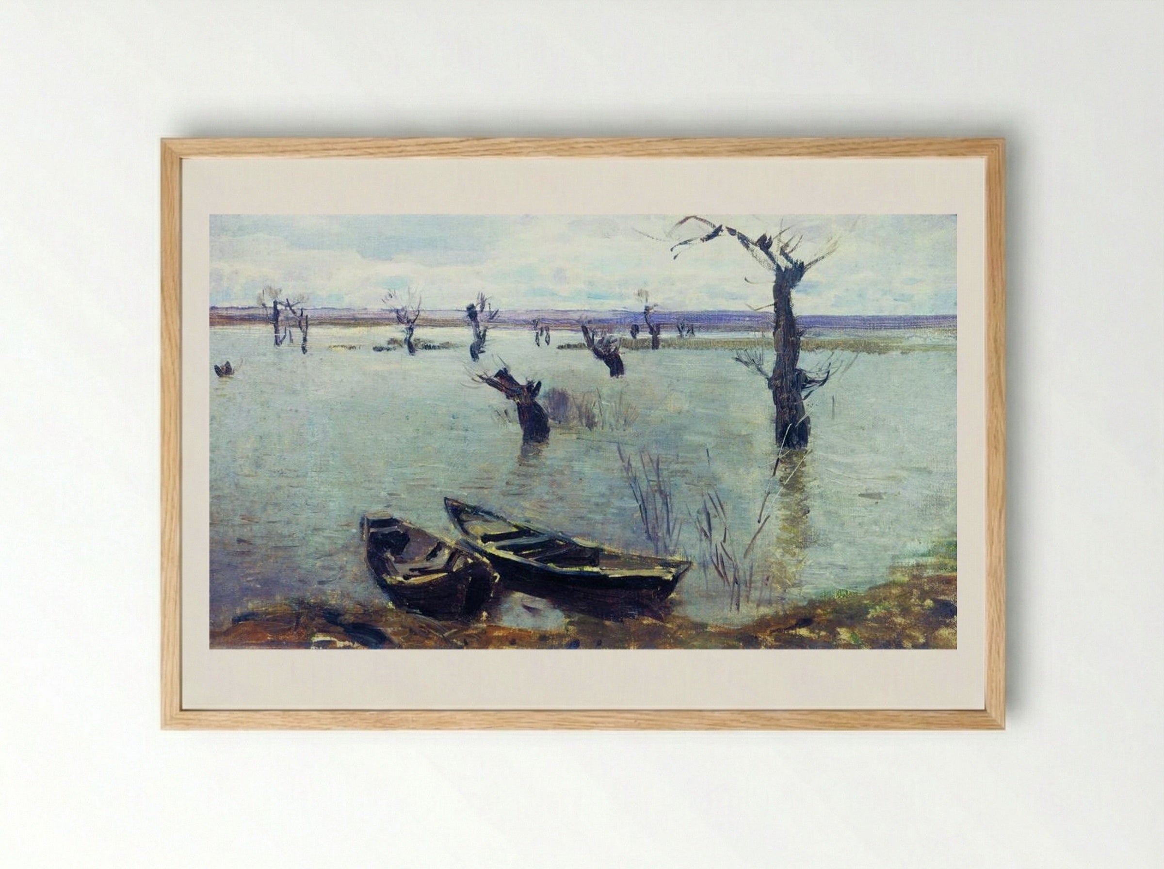 High Waters - Isaac Levitan - Framed Print Wood