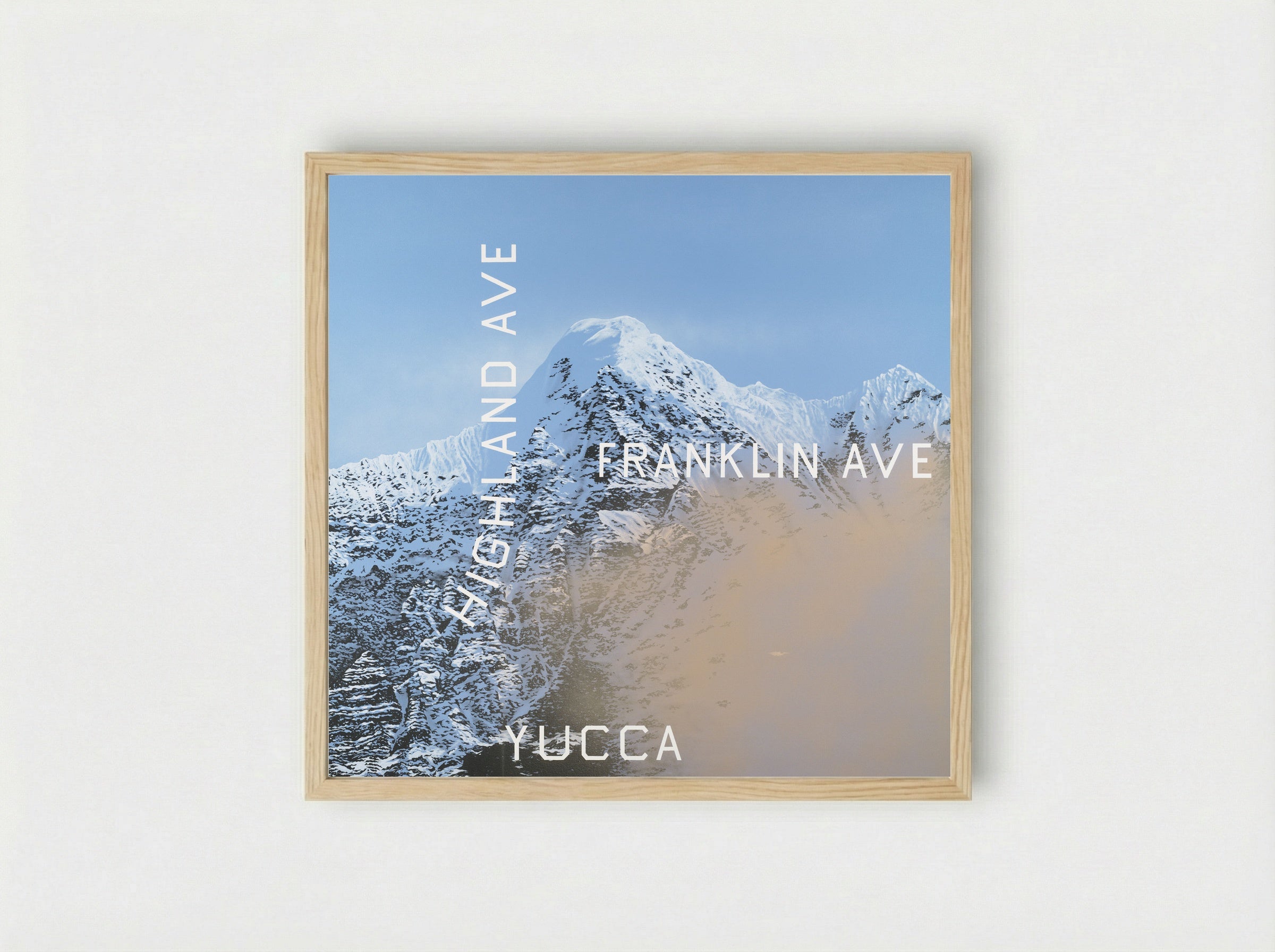 Highland, Franklin, Yucca - Edward Ruscha - Framed Print Wood