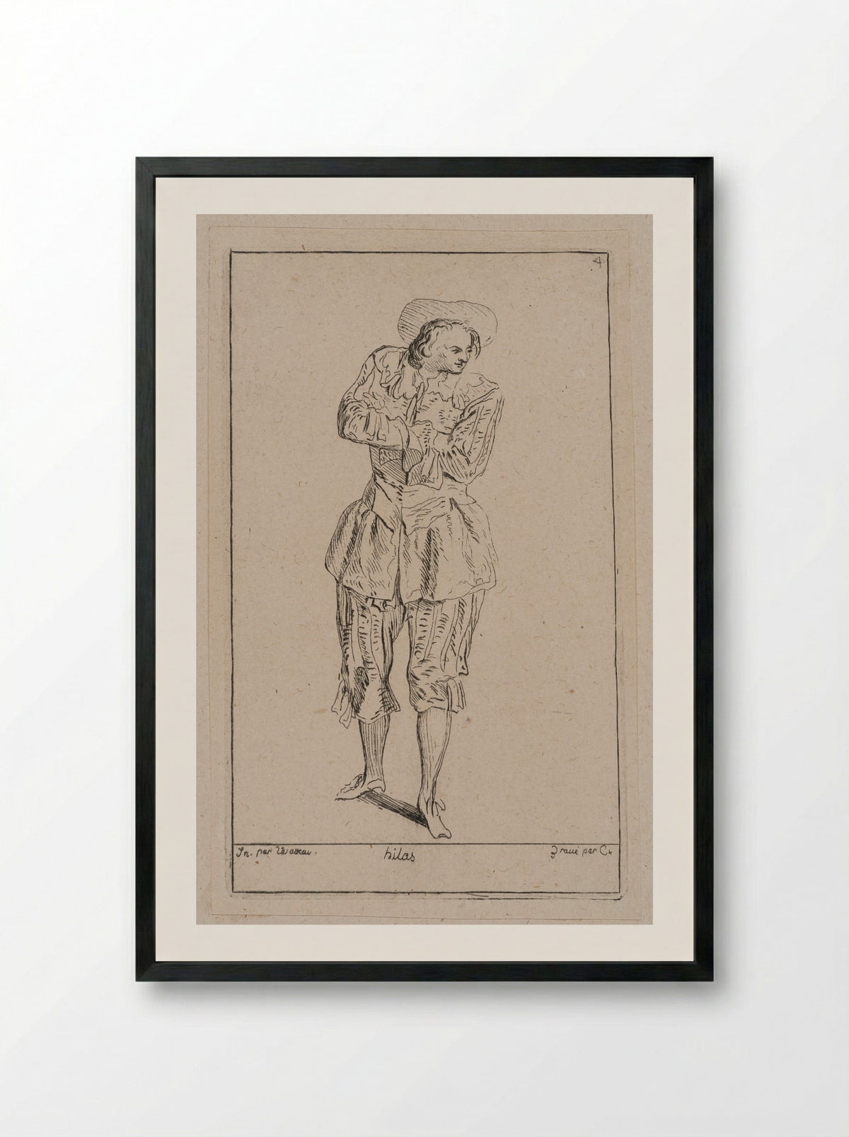 Hilas - Anne Claude Philippe de Thubières, comte de Caylus - Framed Print Black