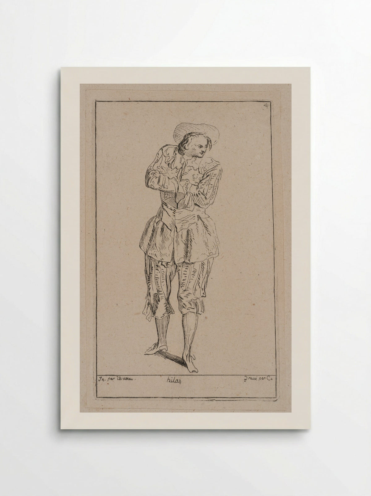 Hilas - Anne Claude Philippe de Thubières, comte de Caylus - Poster