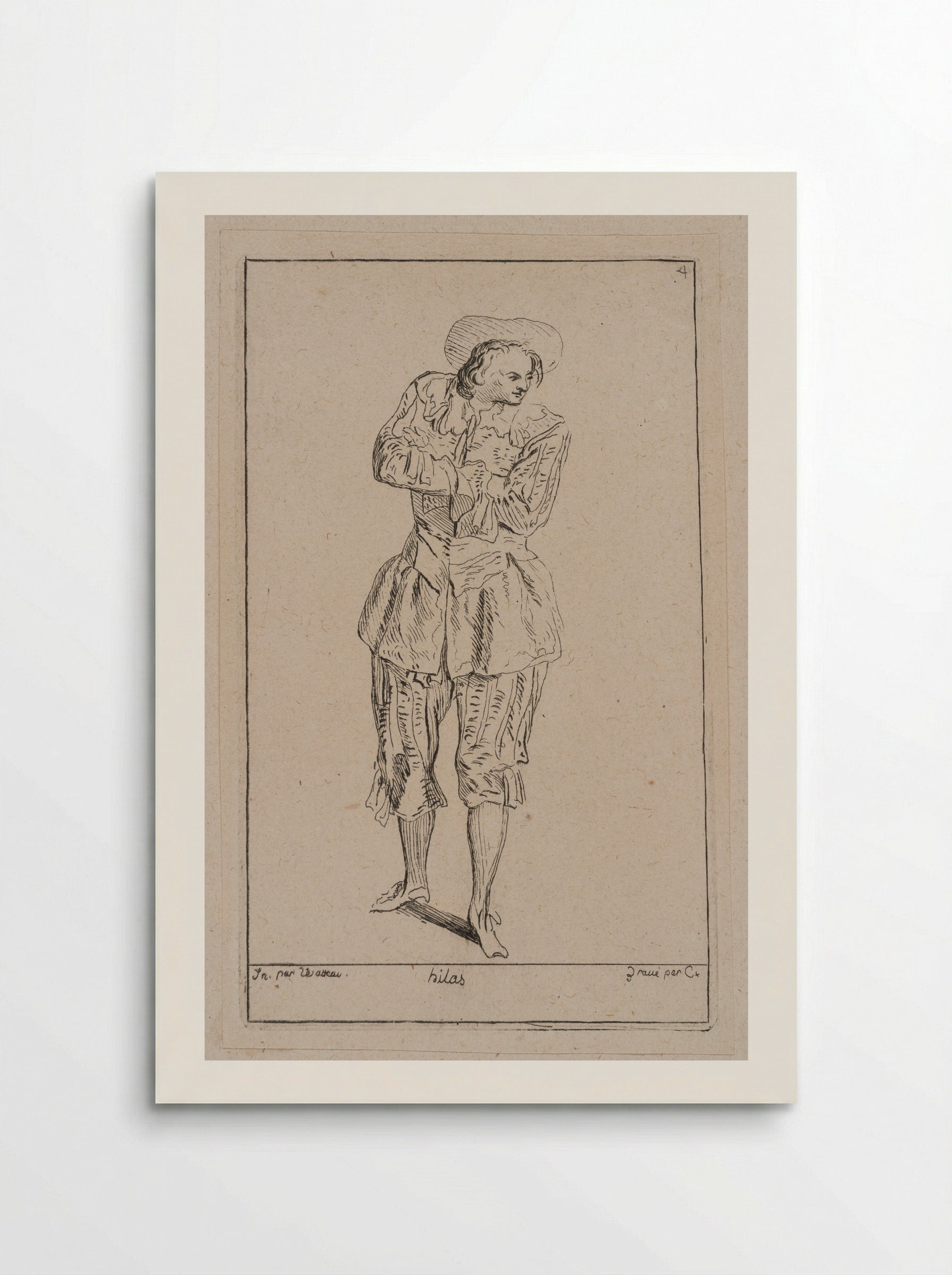 Hilas - Anne Claude Philippe de Thubières, comte de Caylus - Poster