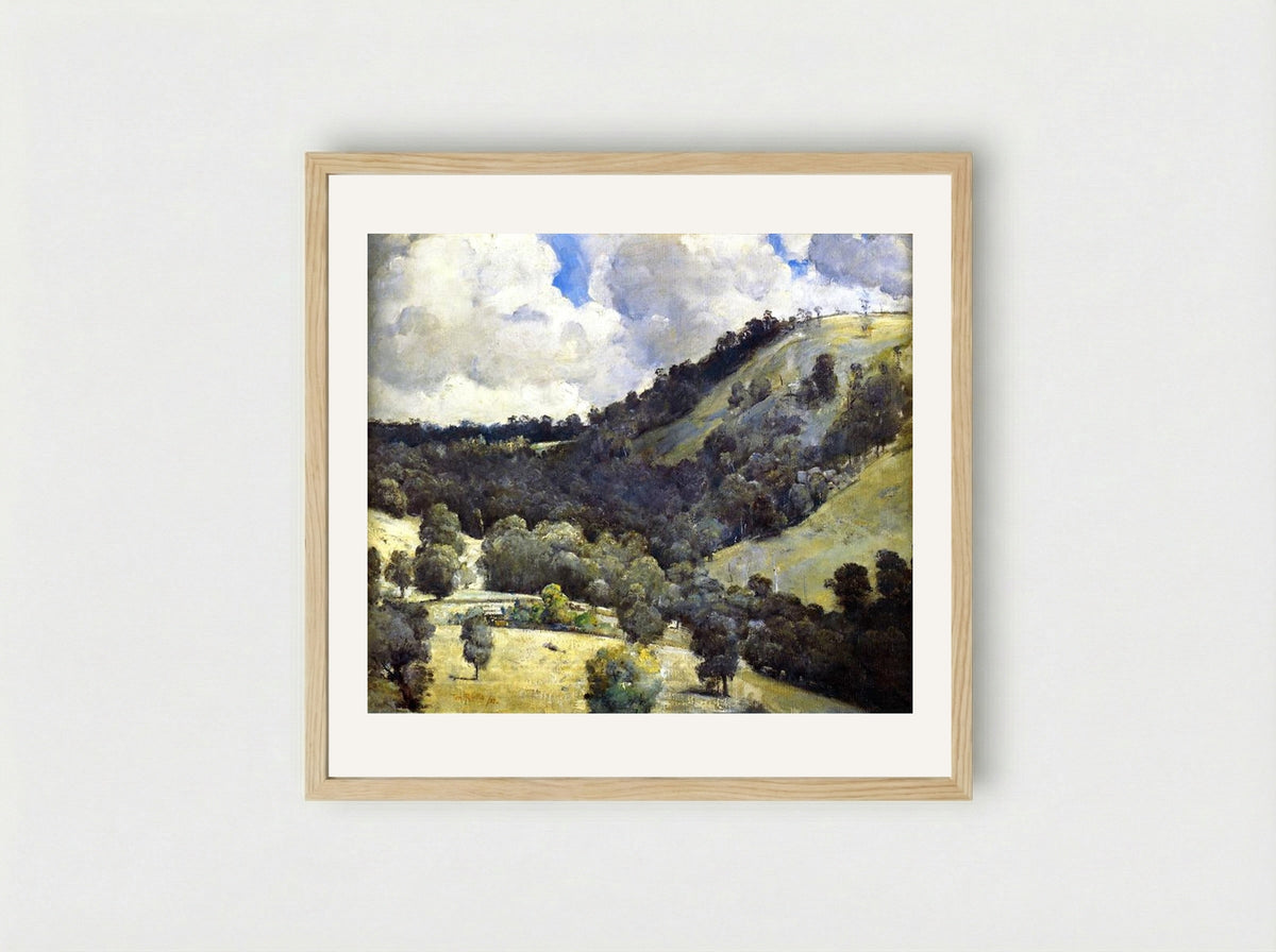 Hillside - Tom Roberts - Framed Print Wood