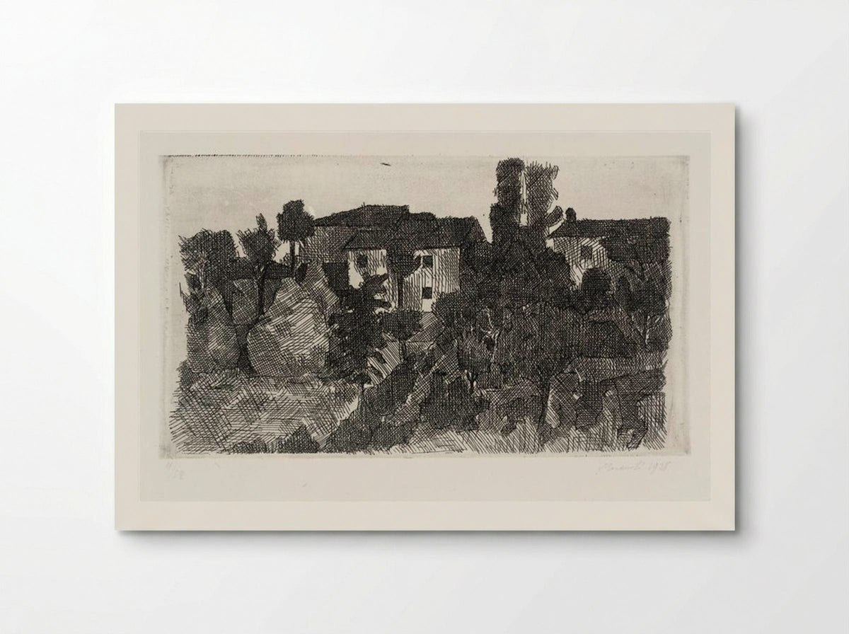 Hilltop at Evening - Giorgio Morandi - Poster