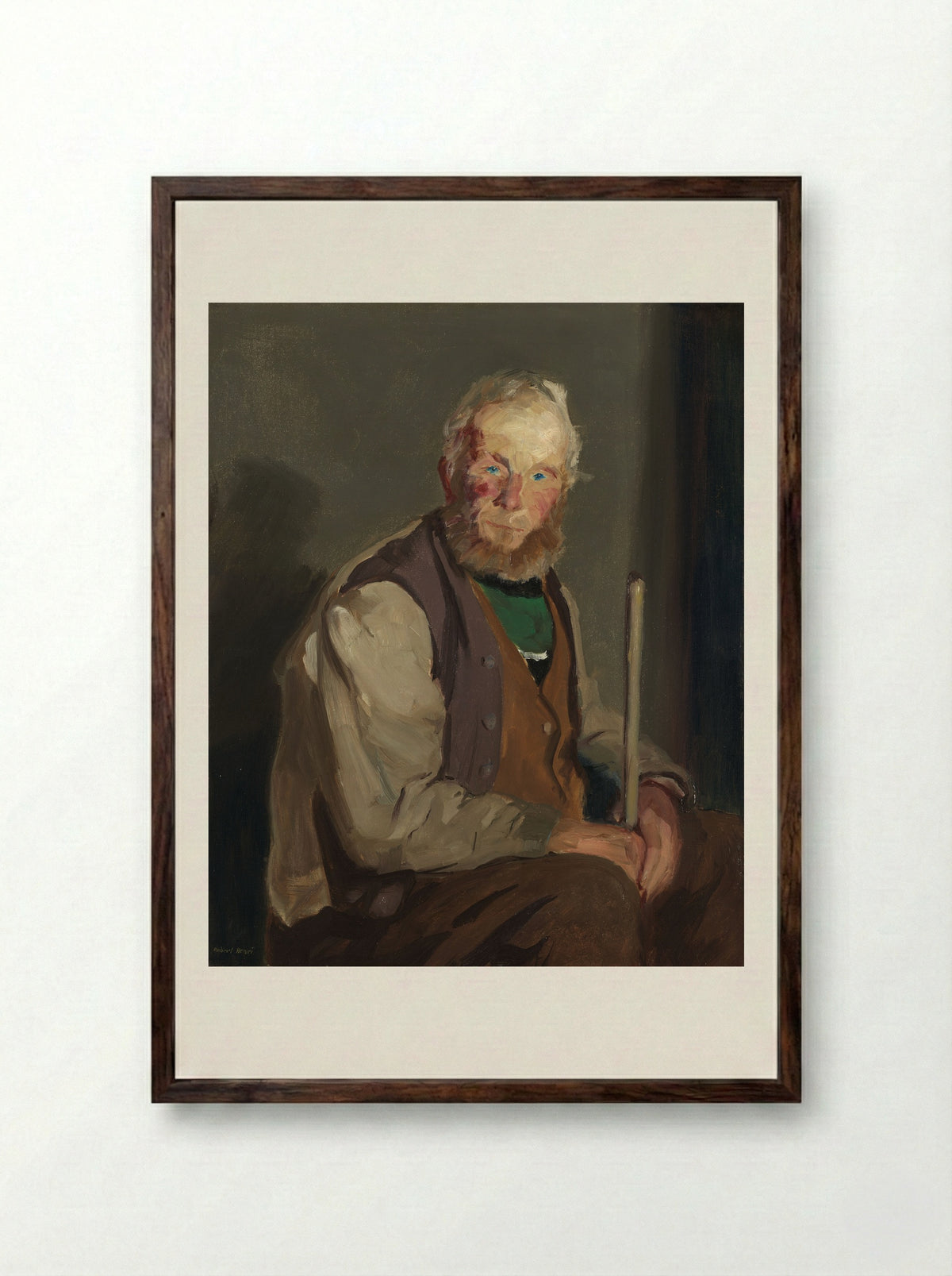 Himself (Robert Henri) - Robert Henri - Framed Print Dark Wood
