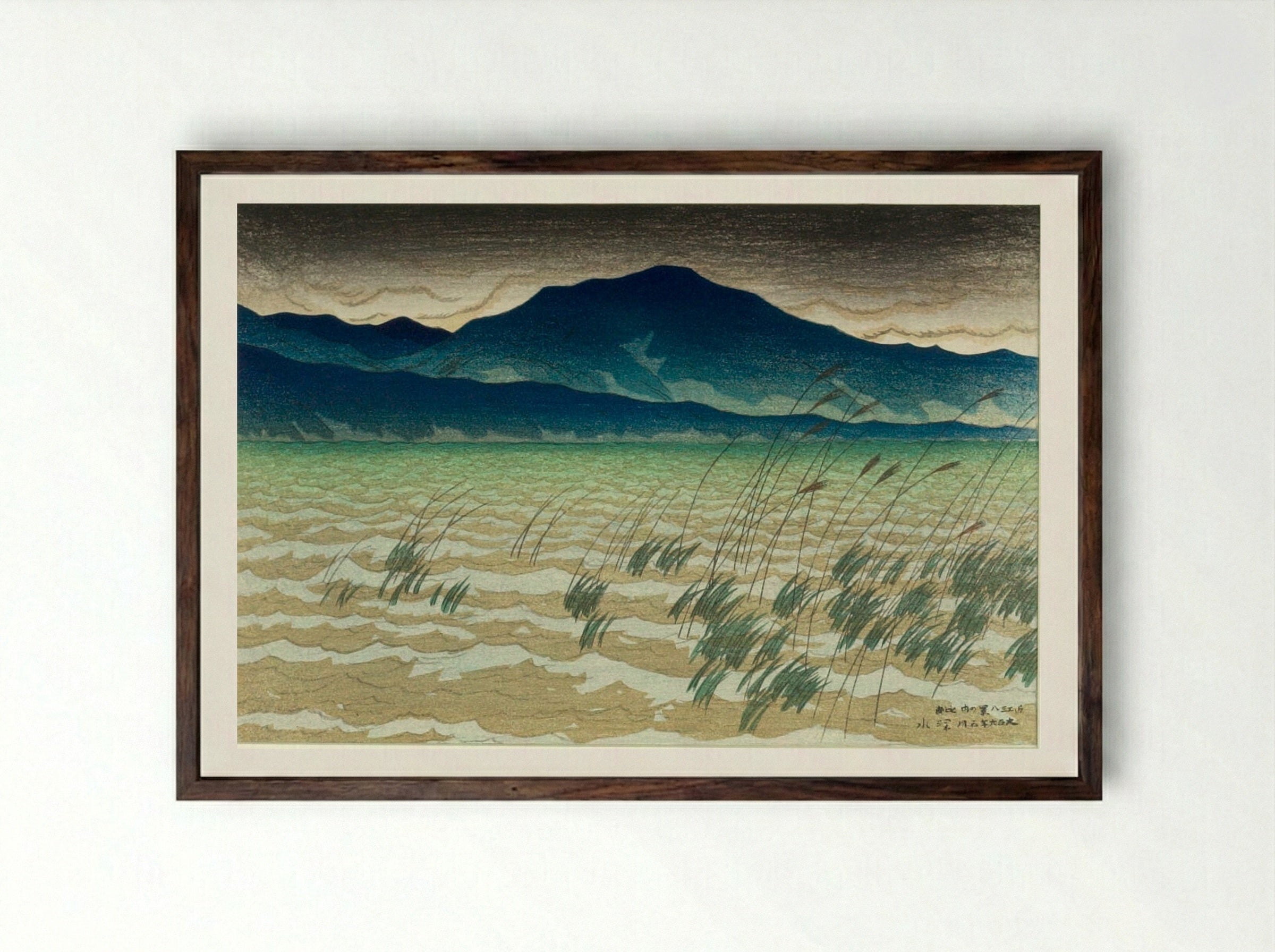 Hira, from the series Eight Views of Lake Biwa - Itō Shinsui - Framed Print Dark Wood