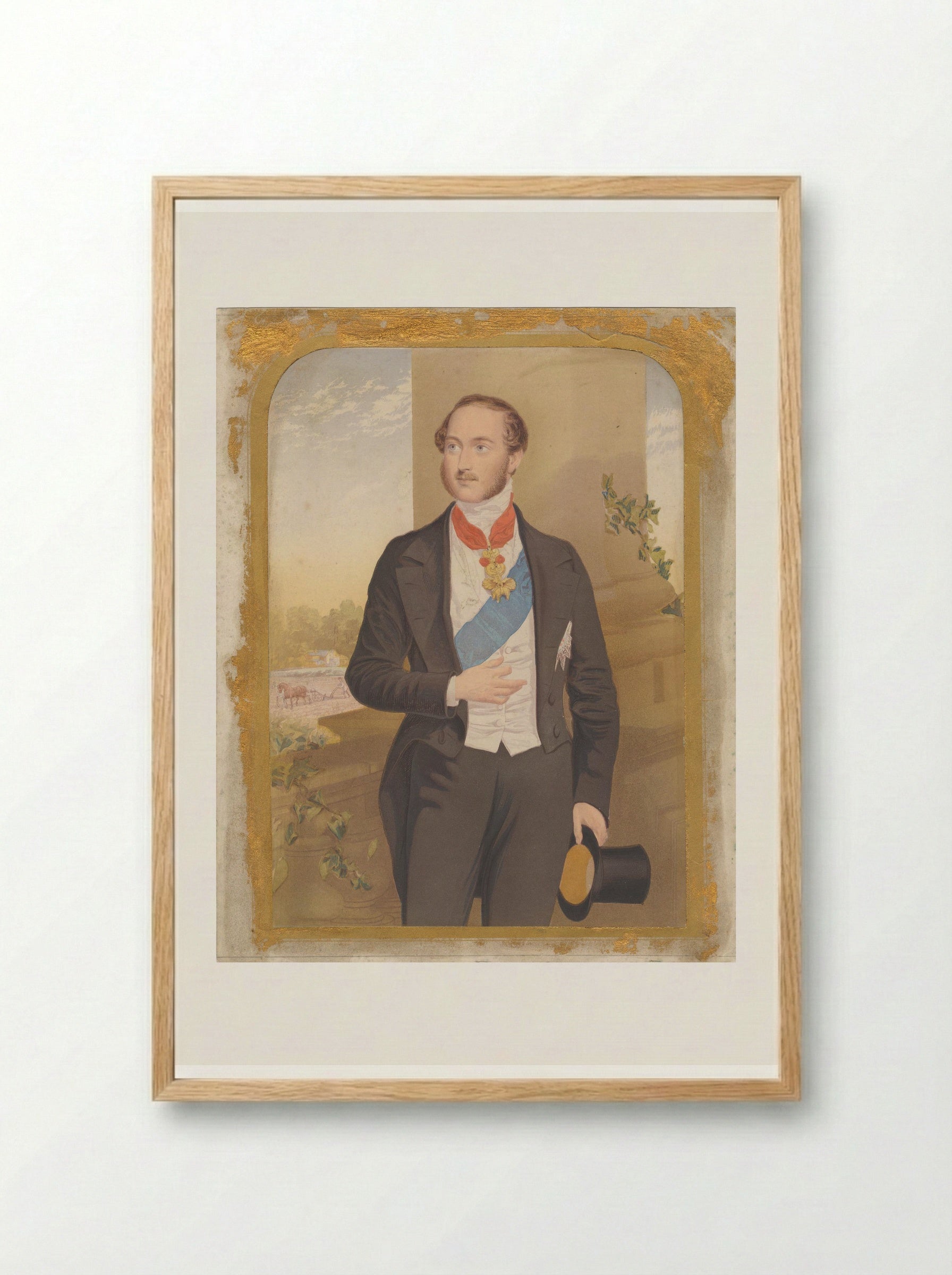 His Royal Highness Prince Albert - George Baxter - Framed Print Wood