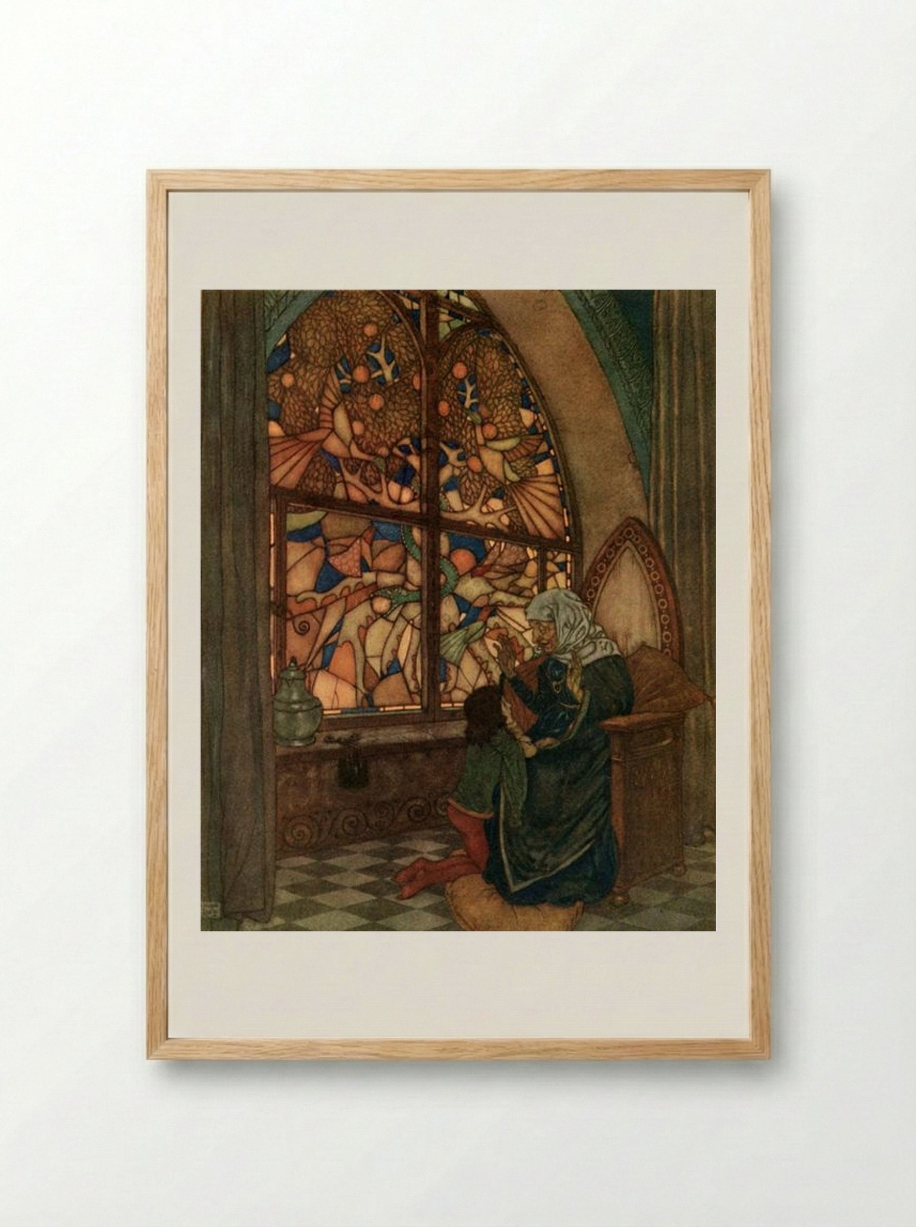 His grandmother had Told Him (from The Garden of Paradise) - Edmund Dulac - Framed Print Wood