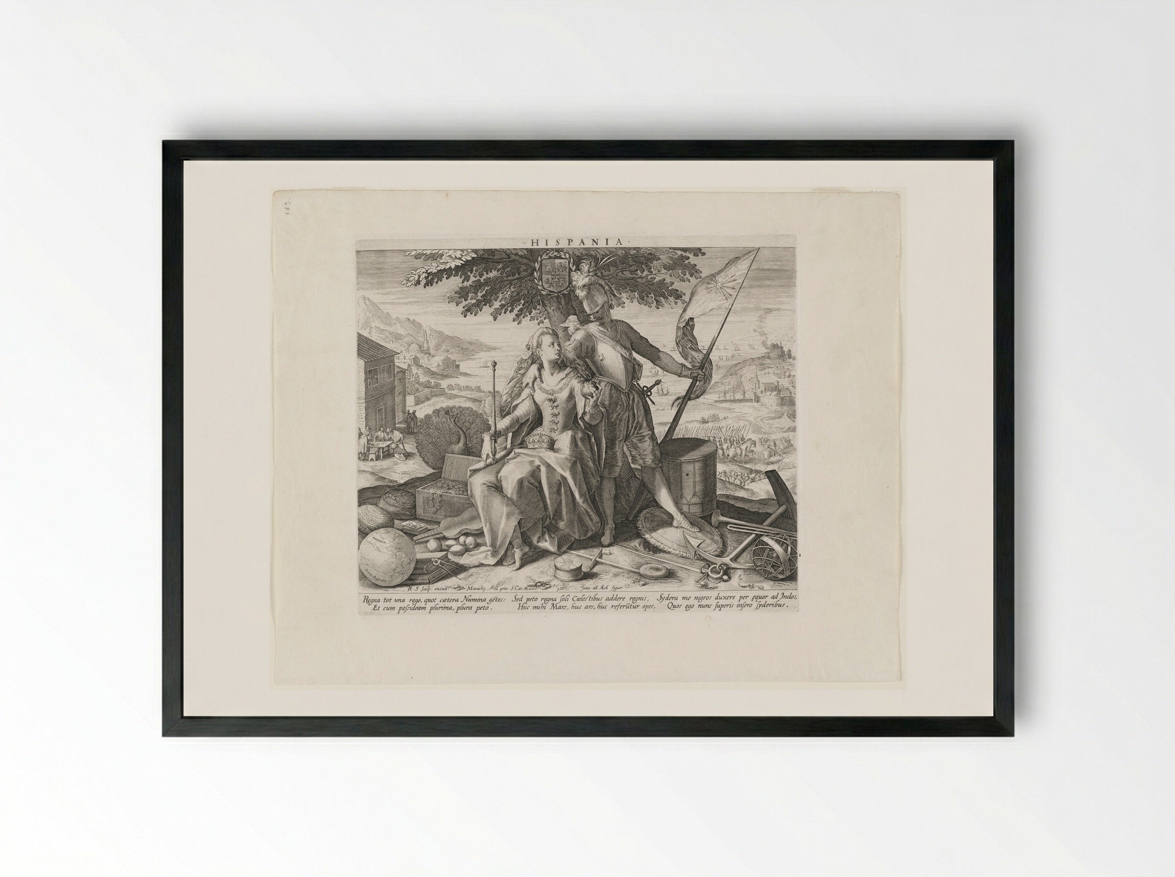 Hispania - Johann Sadeler I - Framed Print Black