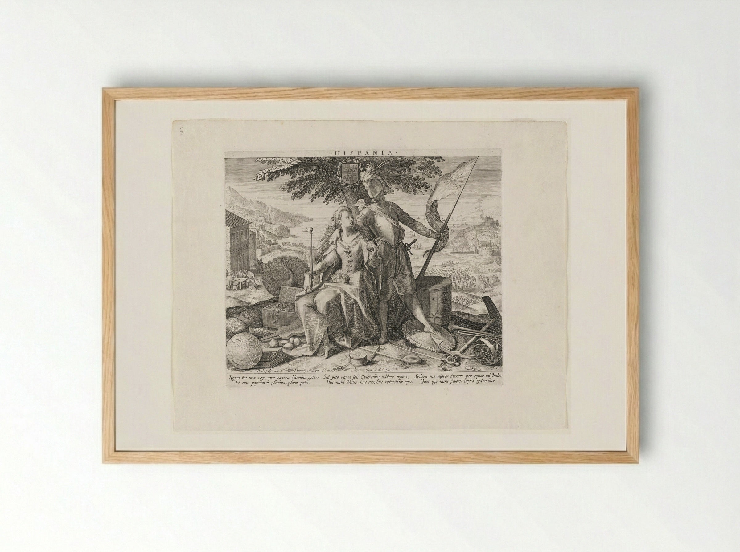 Hispania - Johann Sadeler I - Framed Print Wood