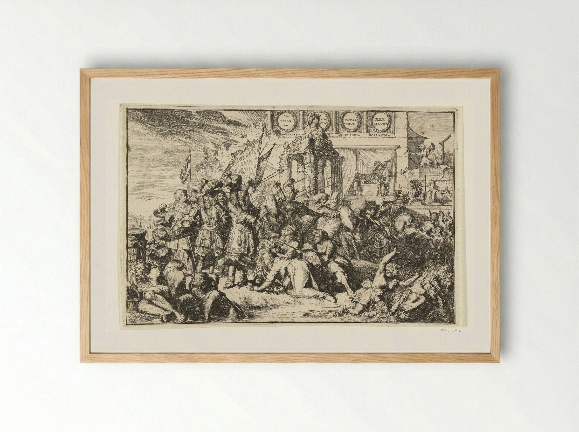 Historie van een rijksbediende in Perzië; Tijd bij de Mexicanen - Romeyn de Hooghe - Framed Print Wood