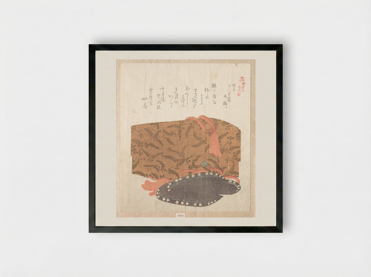 History of Kamakura - Kubo Shunman - Framed Print Black