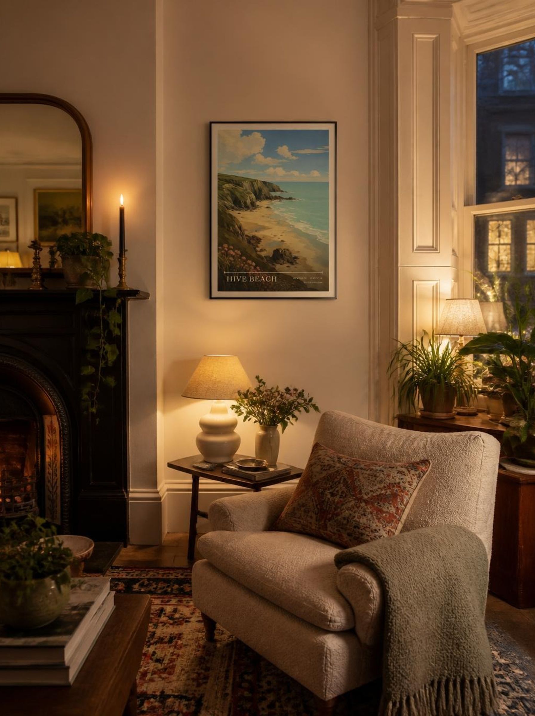 Hive Beach United Kingdom Travel Poster - Lifestyle