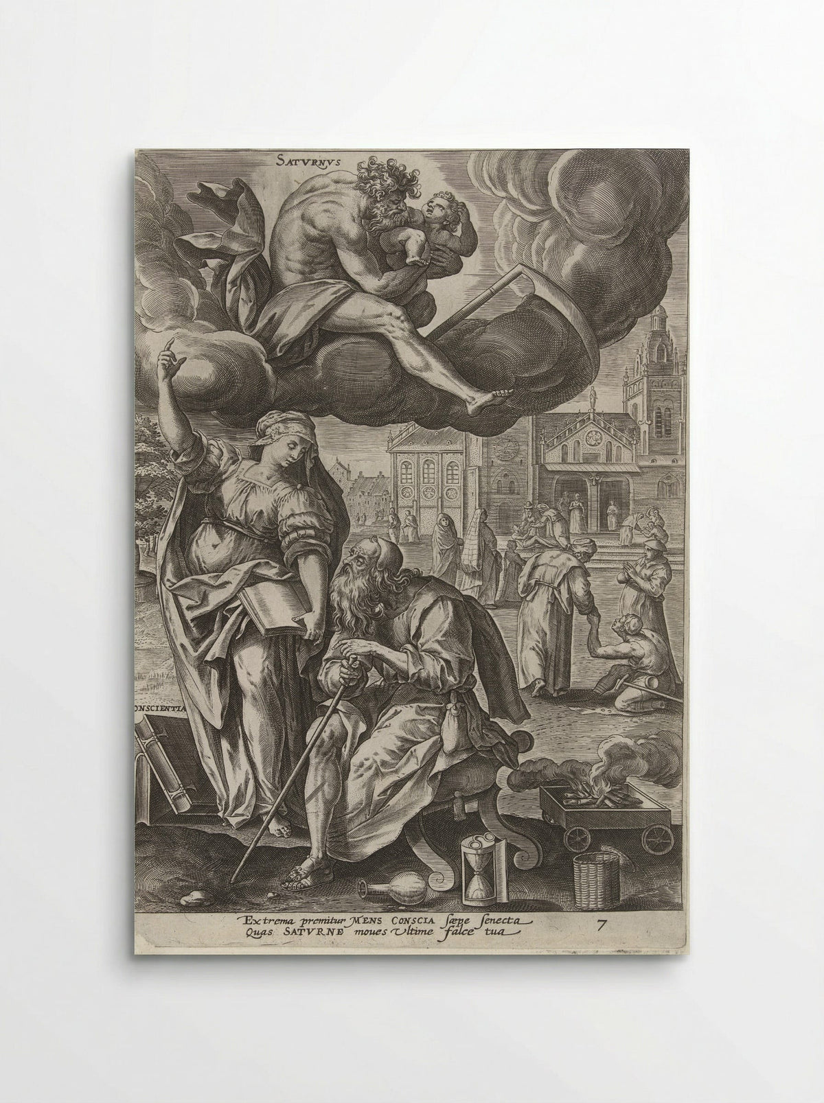 Hoge ouderdom onder invloed van Saturnus - Gerard de Jode - Poster