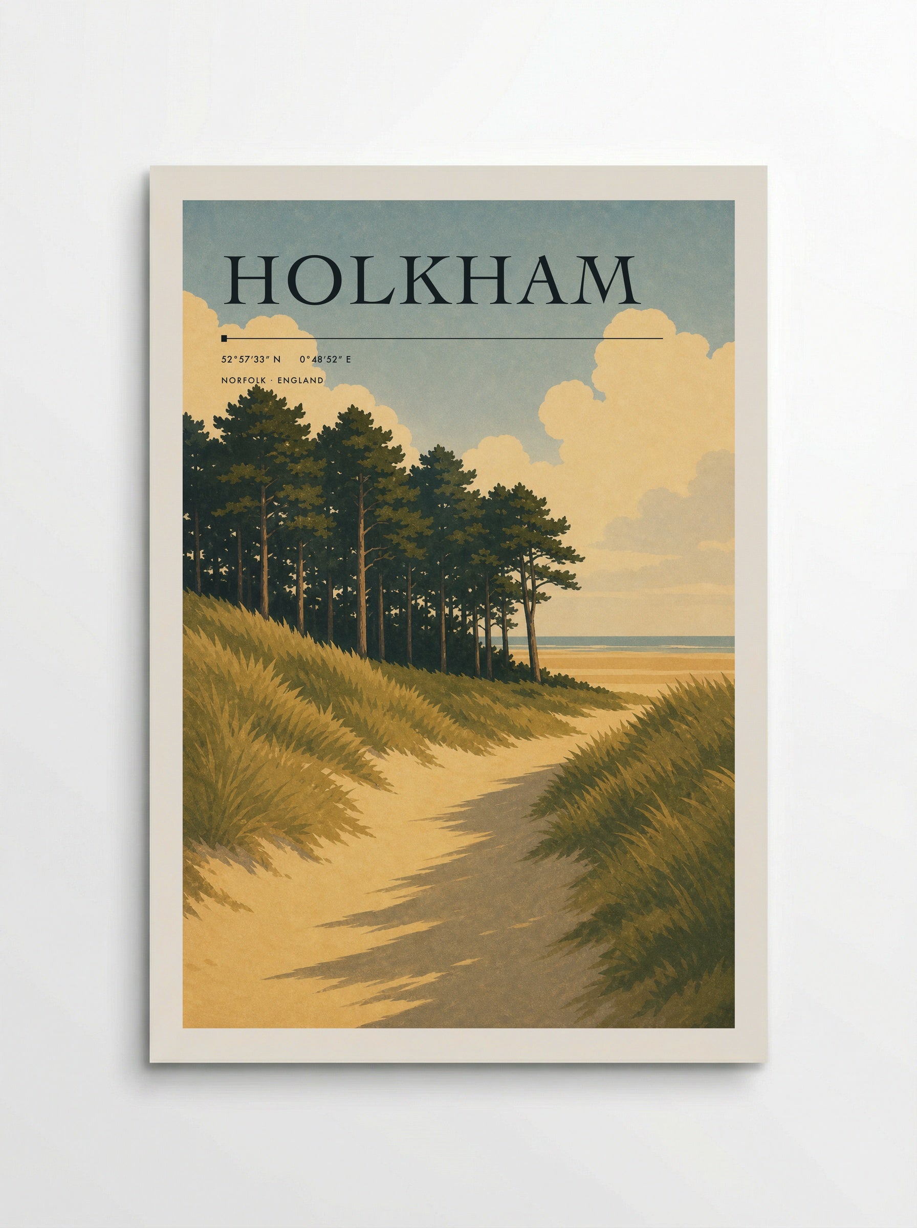 Holkham Norfolk Travel Poster - Poster