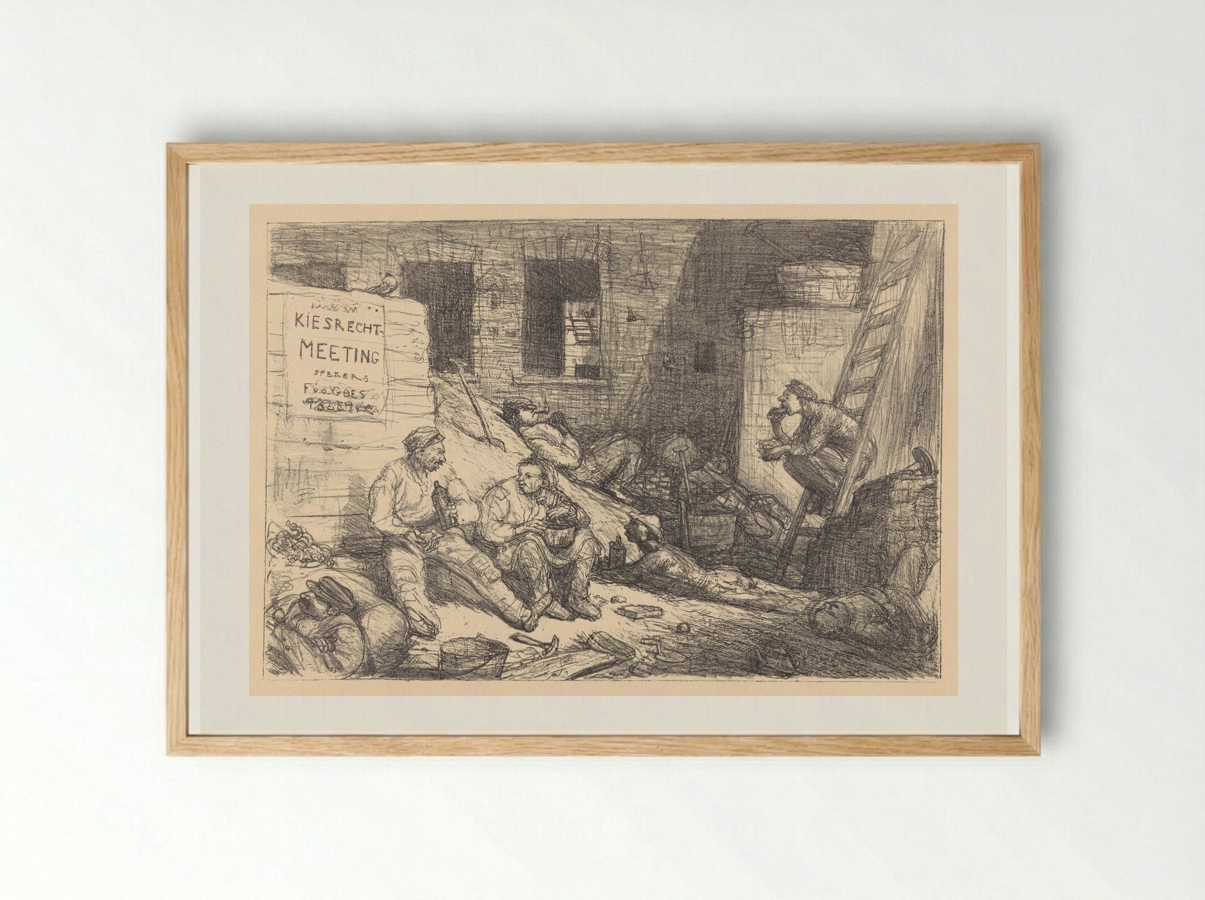 Hollandsch-kiesrecht-agitatie - Marius Bauer - Framed Print Wood
