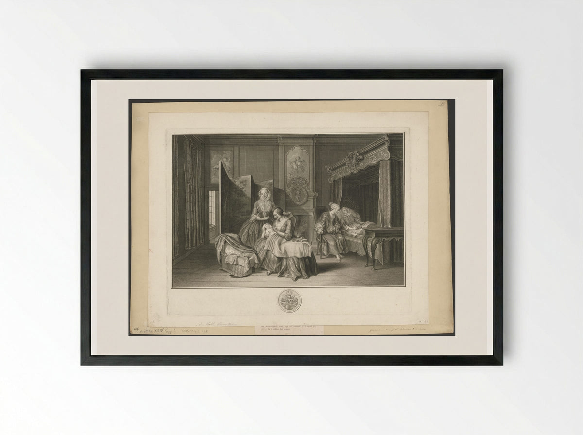 Hollandse kraamkamer - Pieter Tanjé - Framed Print Black