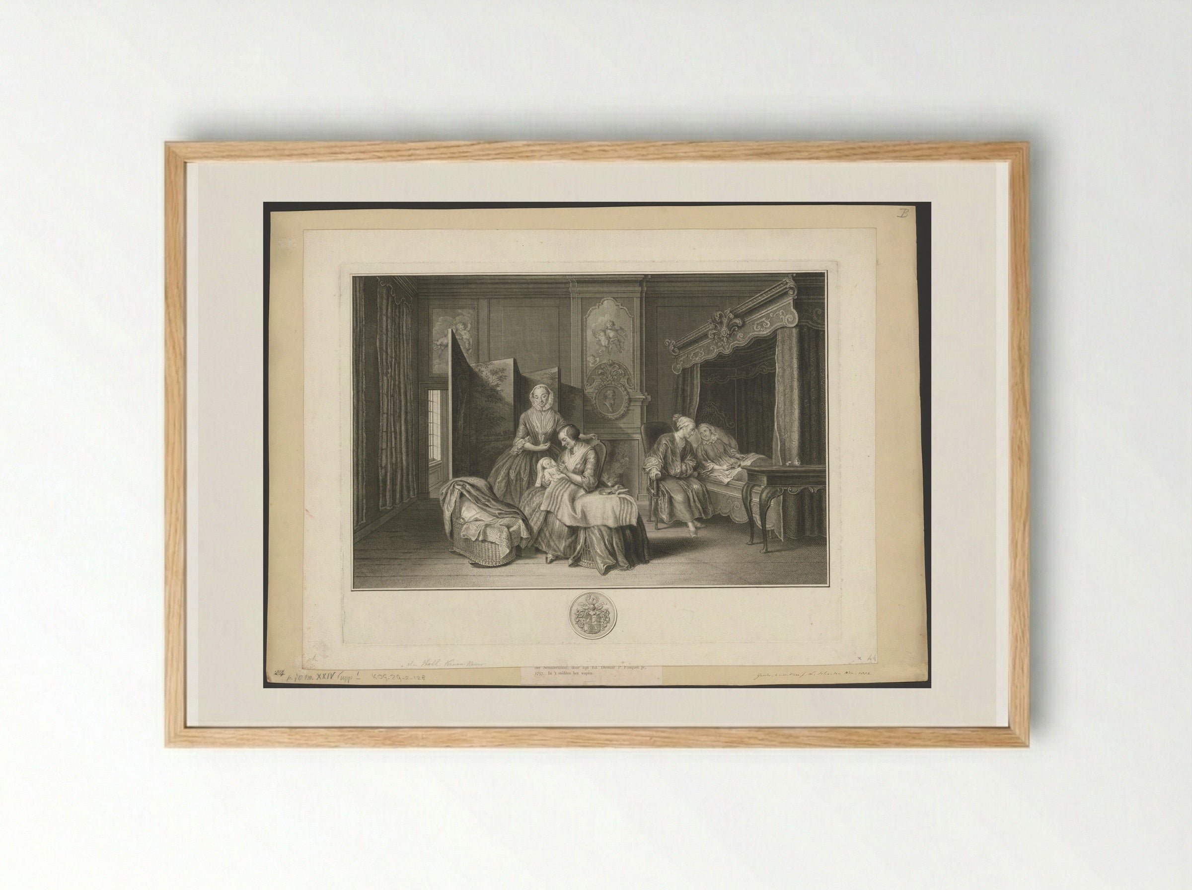 Hollandse kraamkamer - Pieter Tanjé - Framed Print Wood