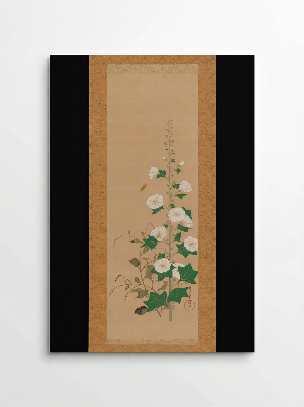 Hollyhocks and Prince’s-Feather Flowers - Sakai Ōho - Poster