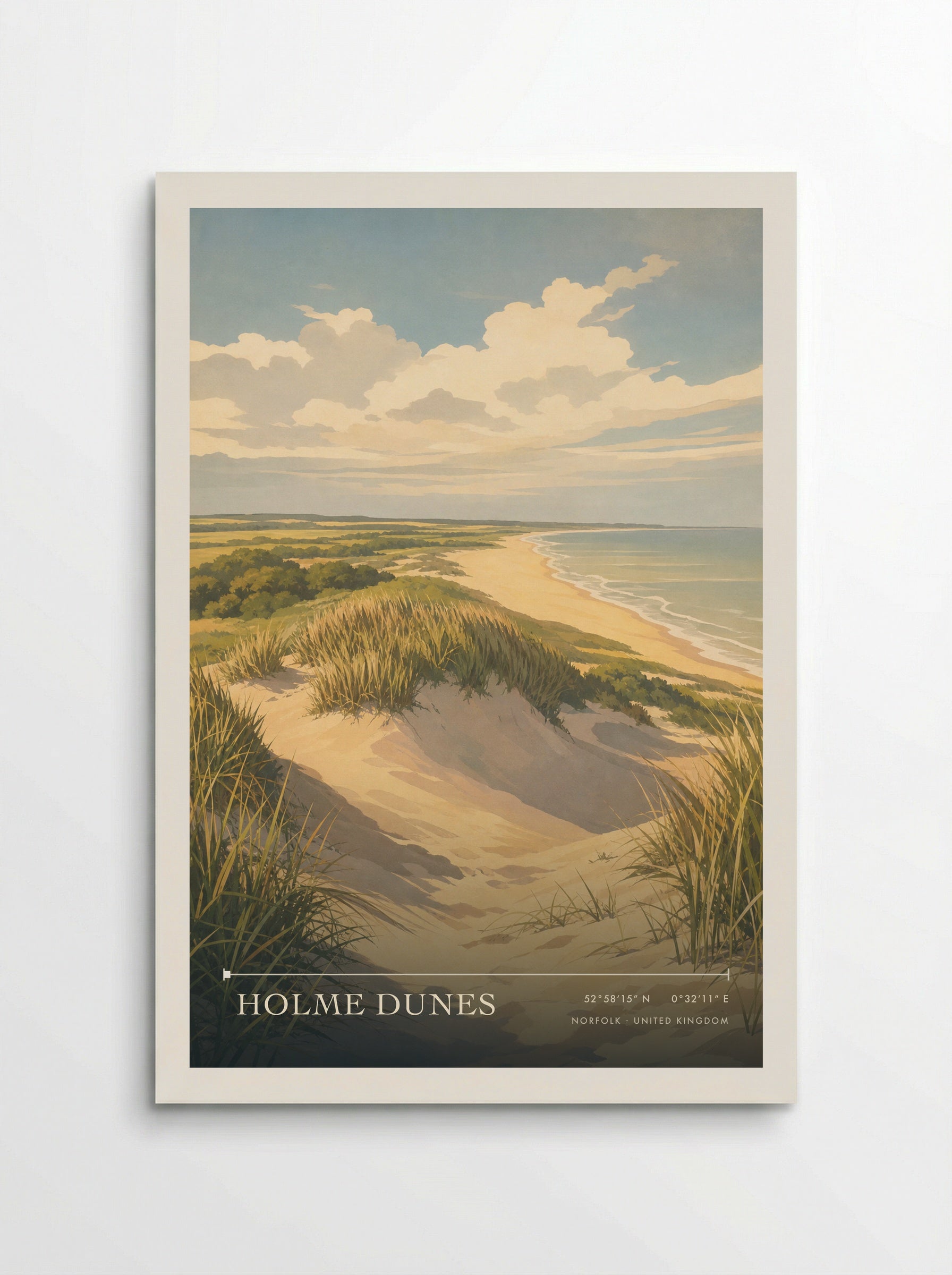Holme Dunes Norfolk United Kingdom Travel Poster - Poster