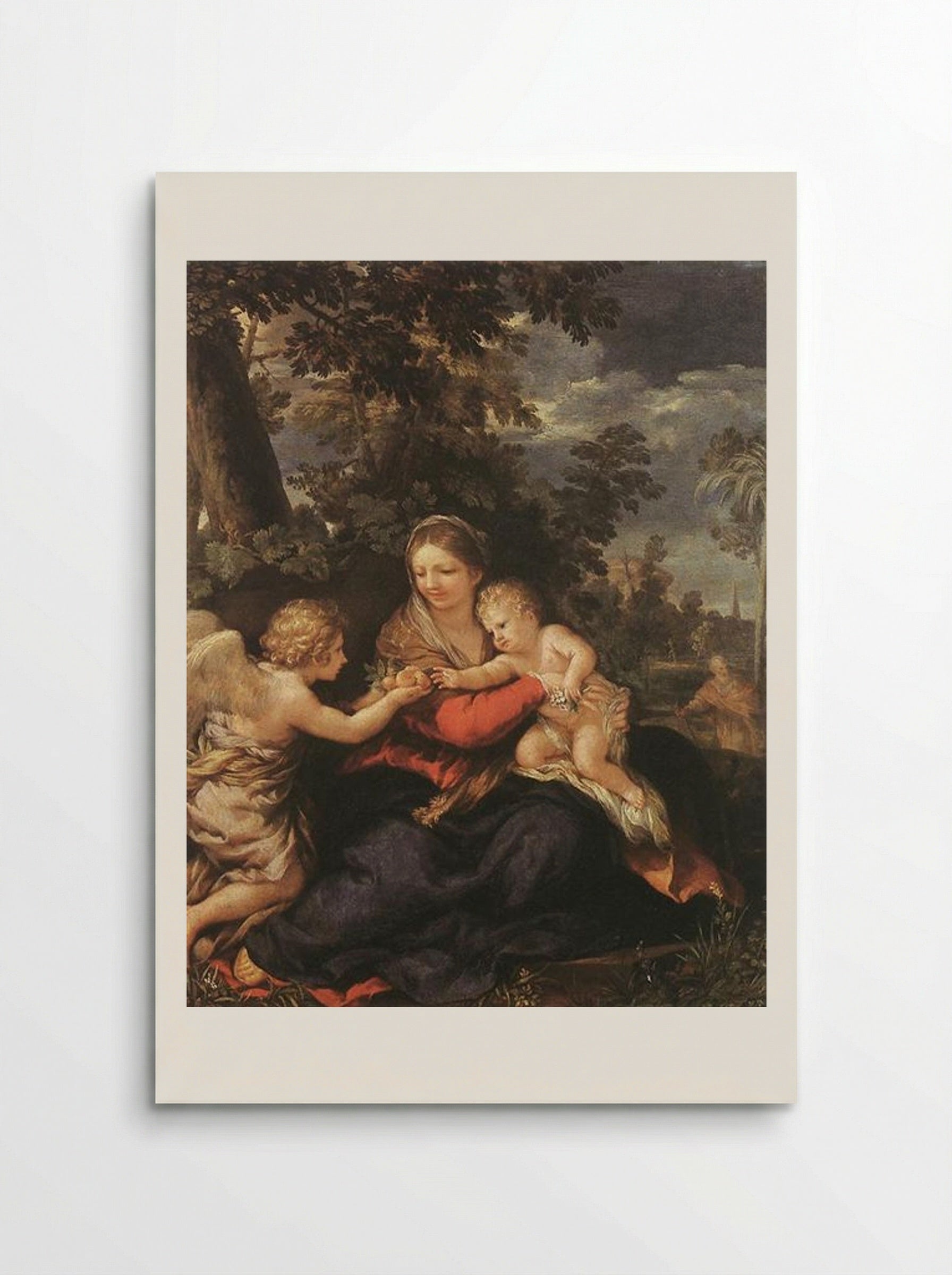 Holy Family Resting on the Flight to Egypt - Pietro da Cortona - Poster