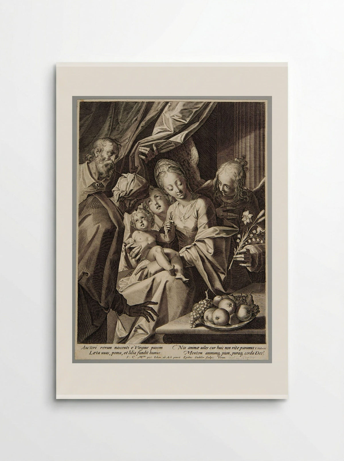 Holy Family With St Anne and Two Angels - Aegidius Sadeler II - Poster
