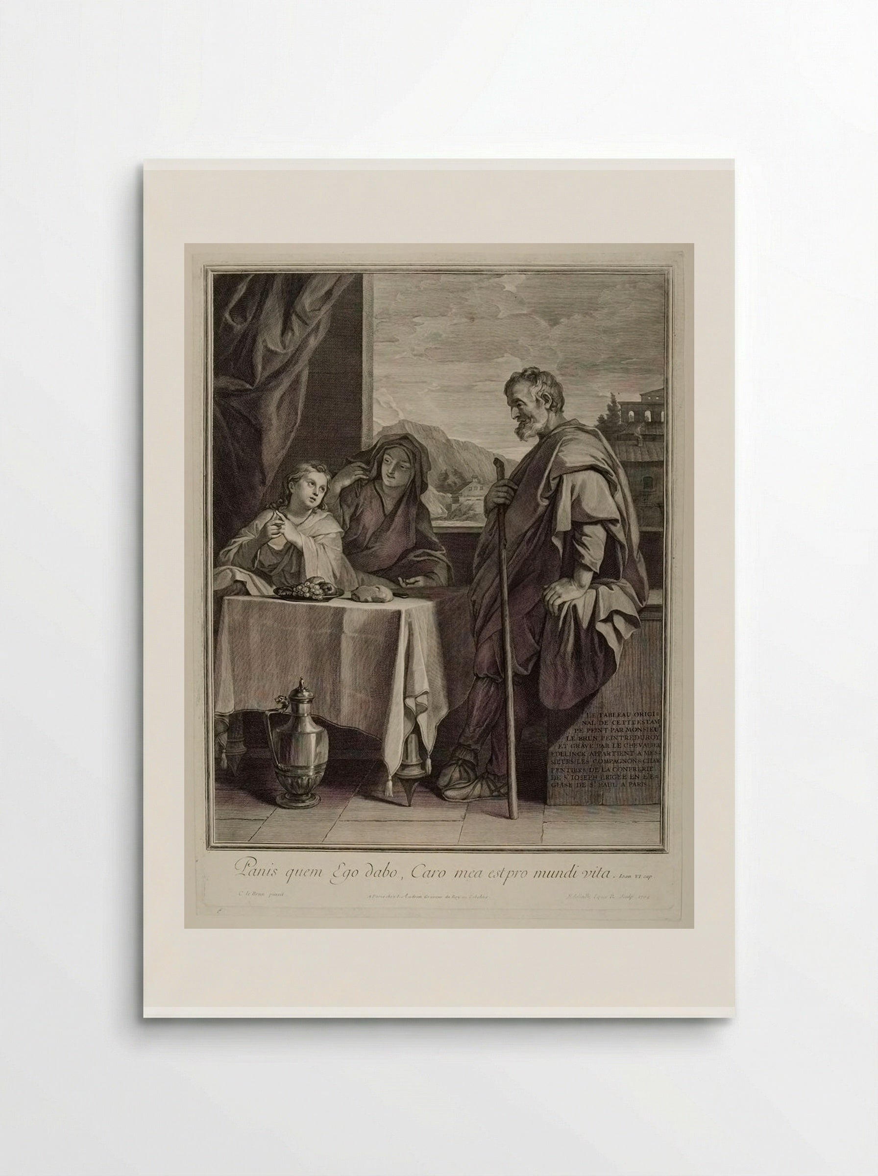Holy Family at Table - Gérard Edelinck - Poster