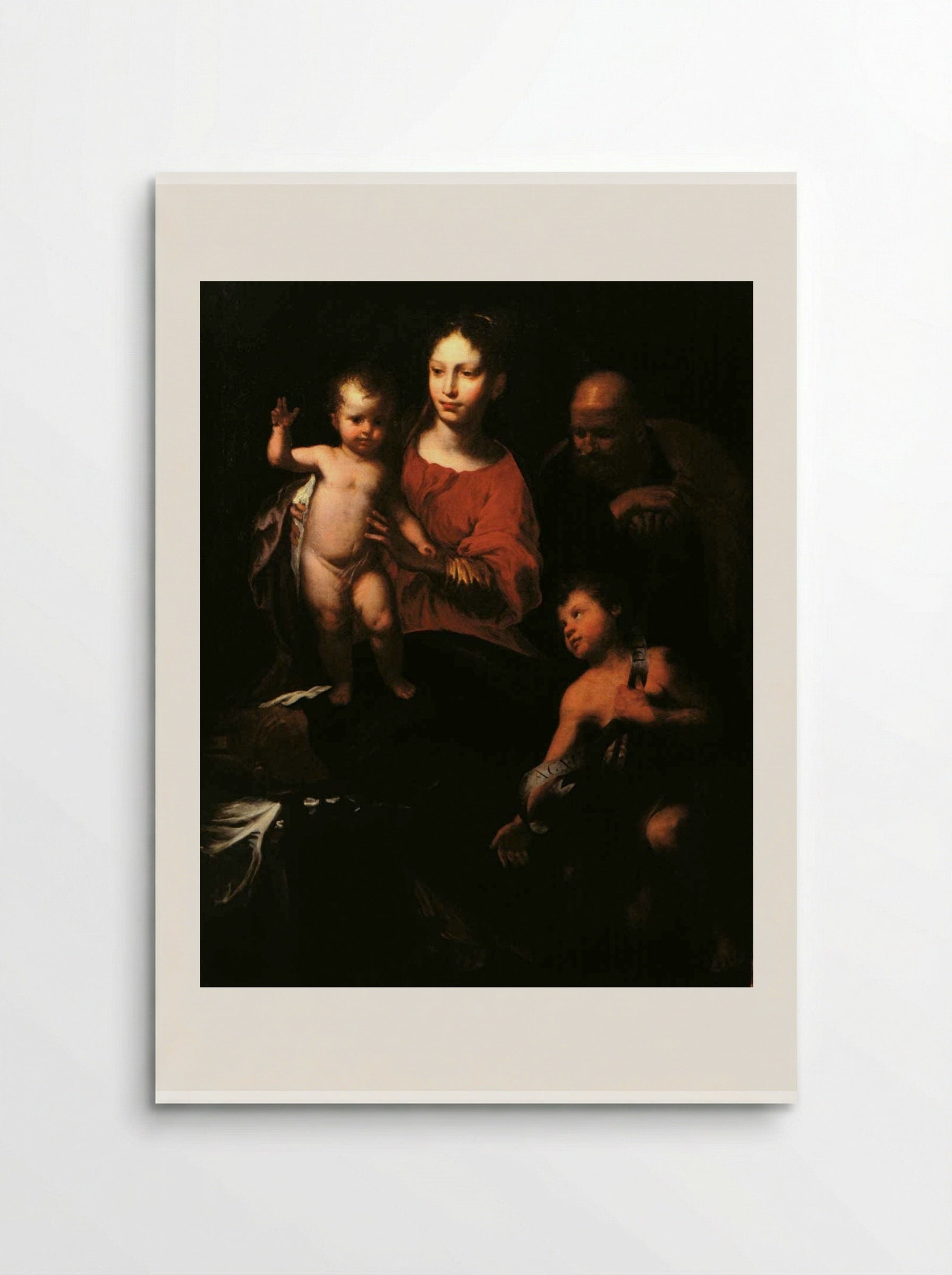 Holy Family with St. John the Baptist - Bernardo Strozzi - Poster
