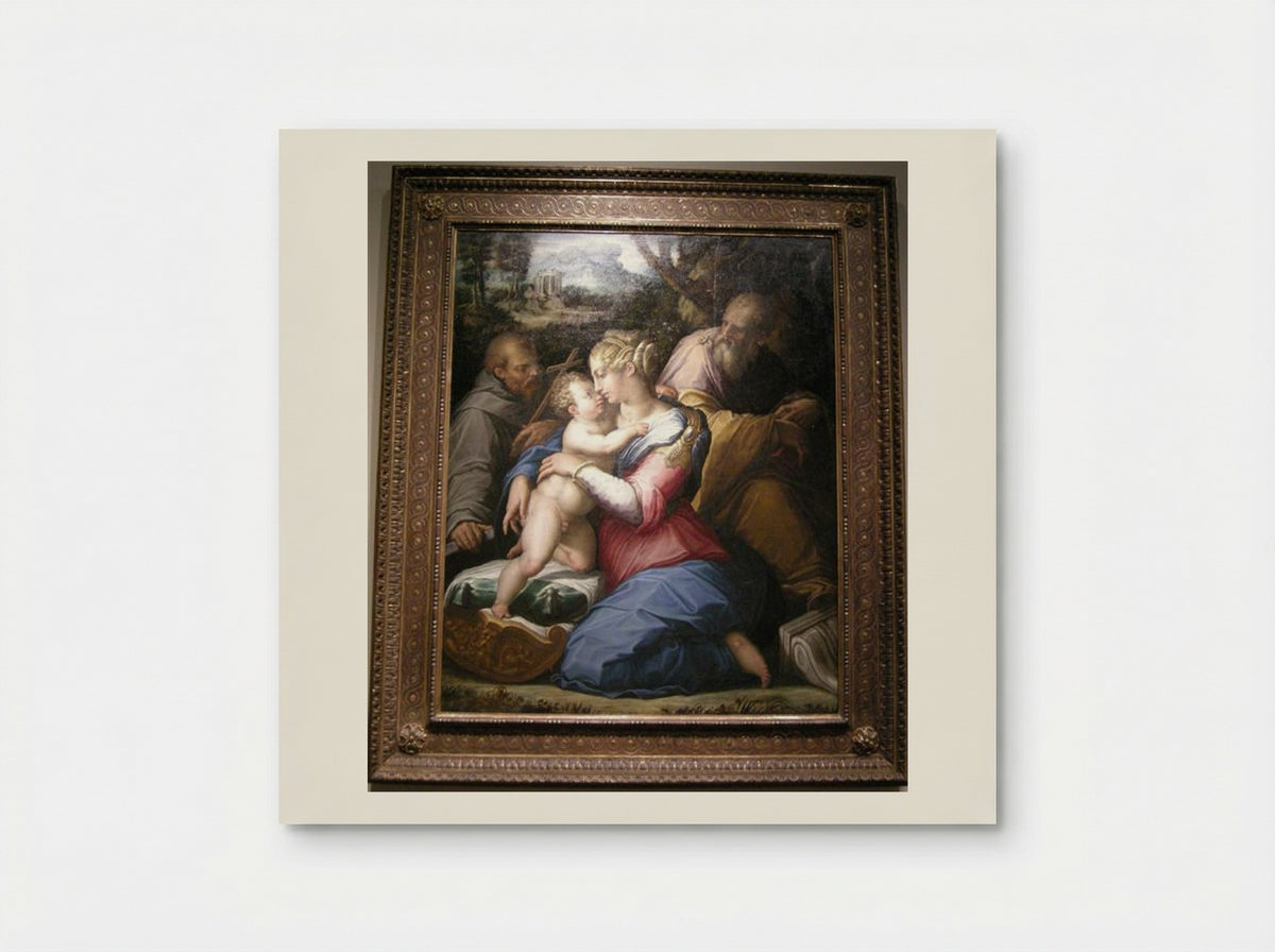 Holy Family with St. Francis - Giorgio Vasari - Poster