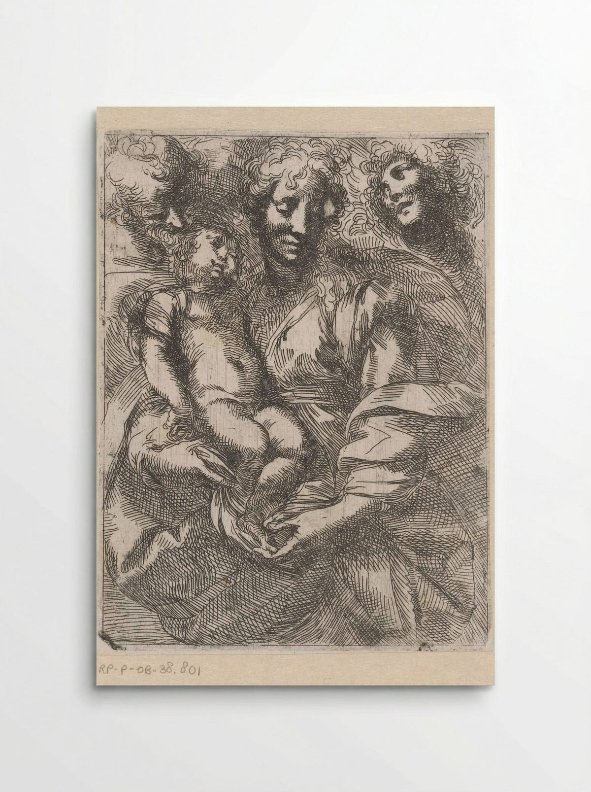Holy Family with an Angel - Giulio Cesare Procaccini - Poster