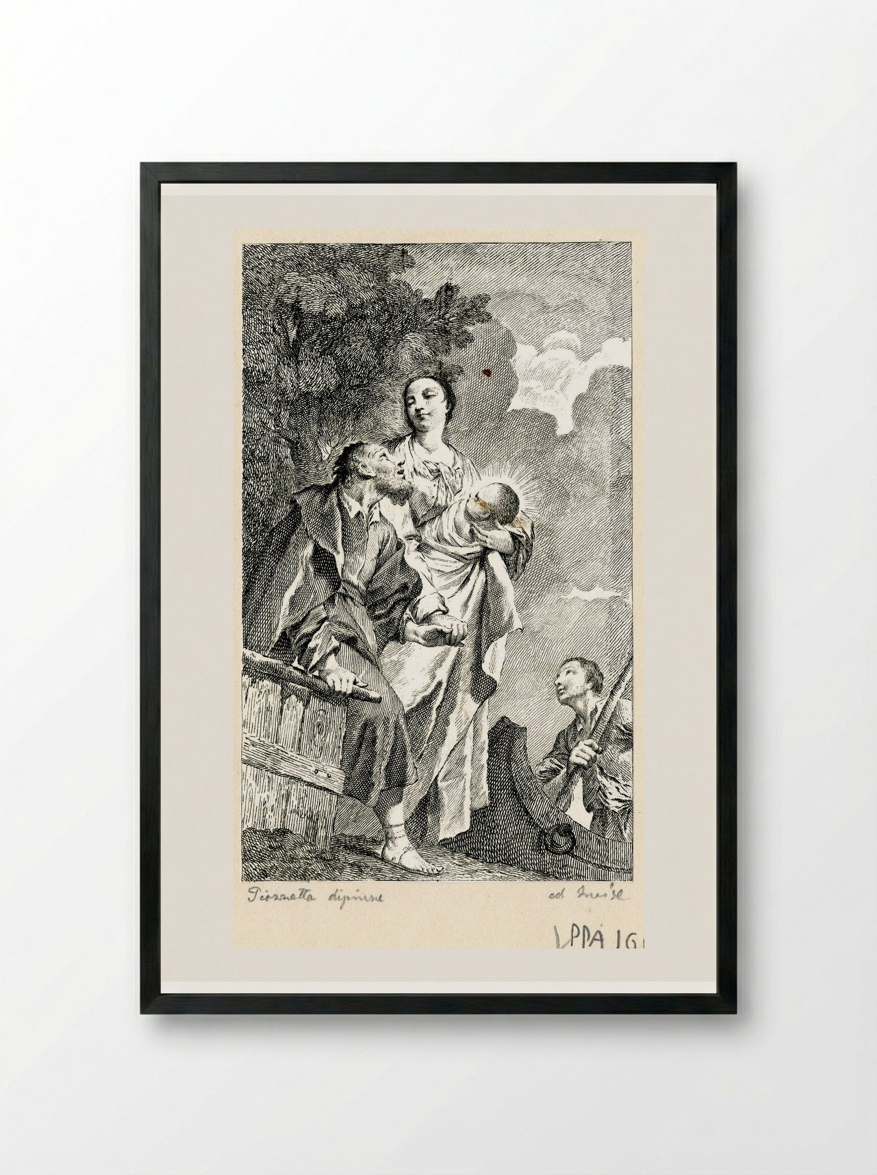 Holy Family - Francesco Bartolozzi - Framed Print Black