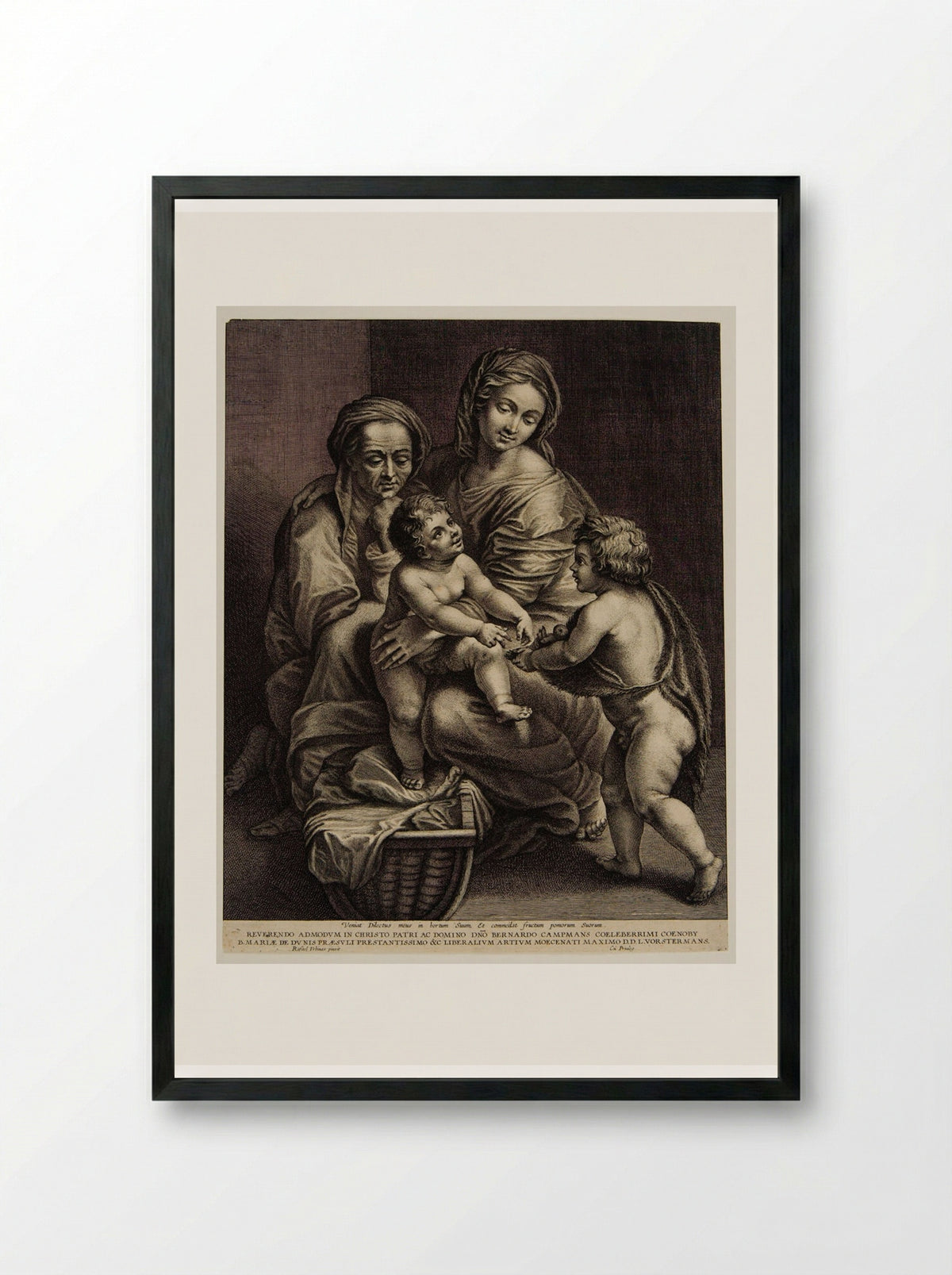 Holy Family - Lucas Vorsterman I - Framed Print Black