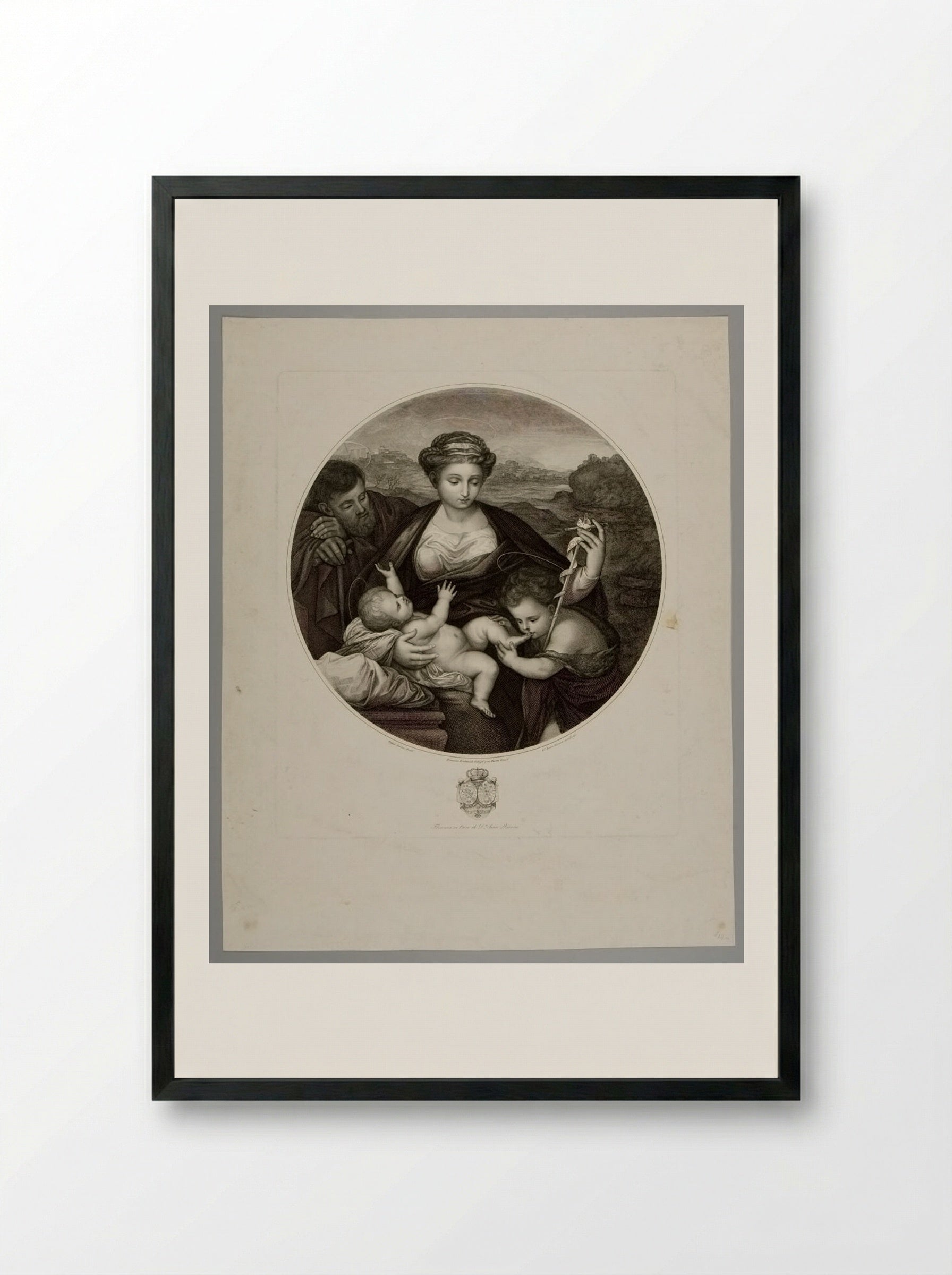 Holy Family - Giovanni Rivera - Framed Print Black