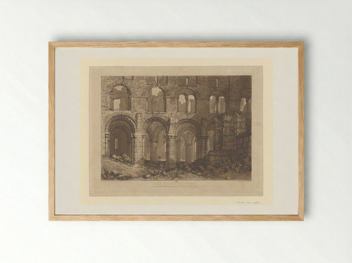 Holy Island Cathedral - Charles Turner - Framed Print Wood