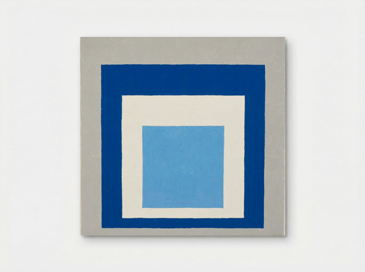 Homage to the Square: Blue, White, Grey - Josef Albers - Poster
