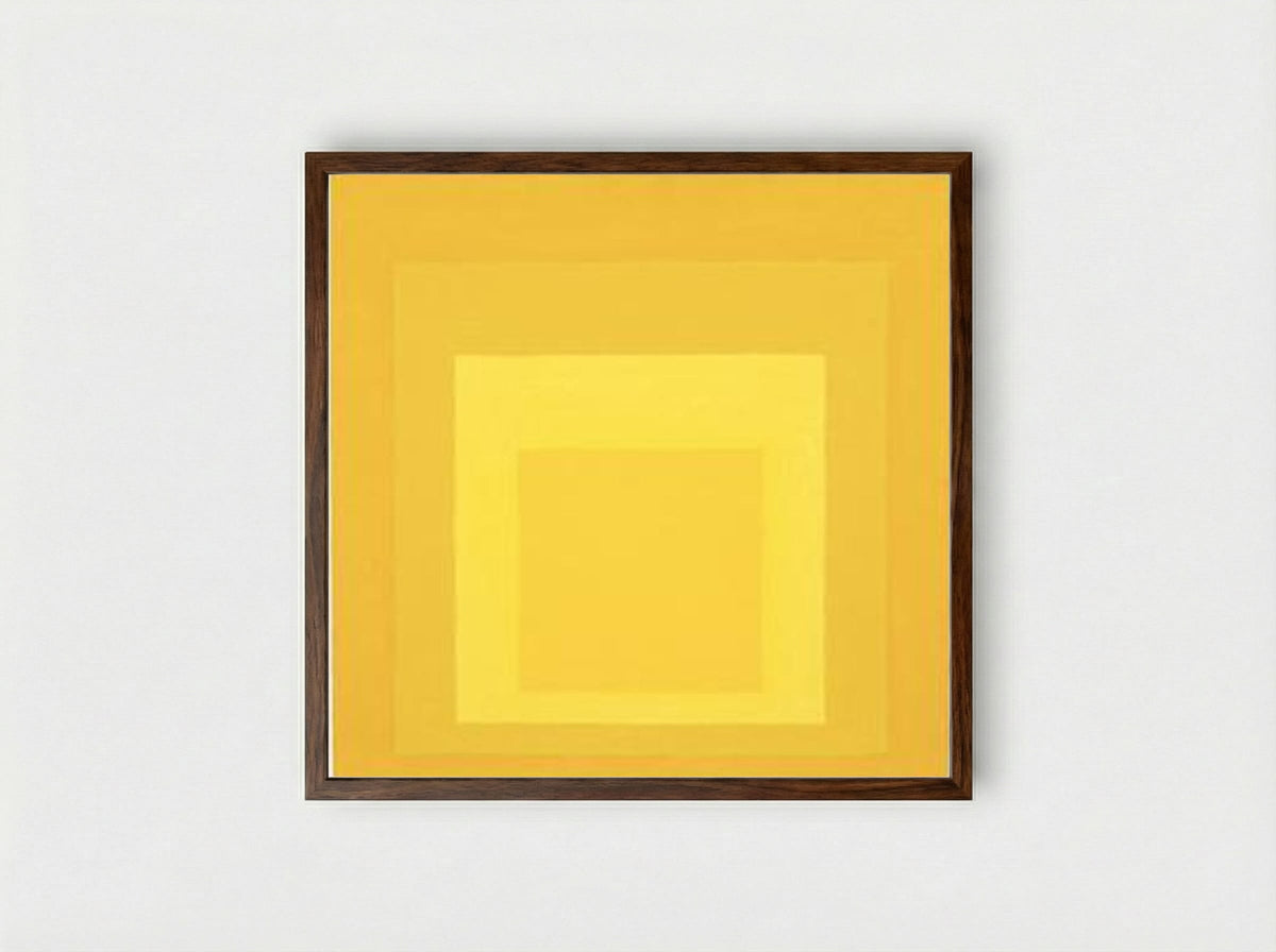 Homage to the Square - Josef Albers - Framed Print Dark Wood