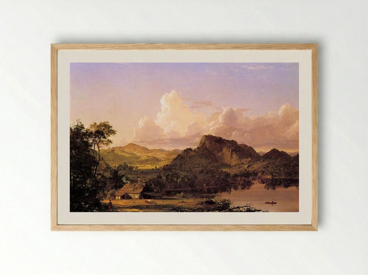 Home by the Lake - Frederic Edwin Church - Framed Print Wood