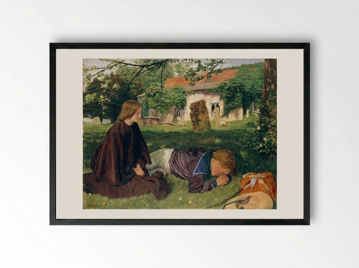 Home from the Sea - Arthur Hughes - Framed Print Black