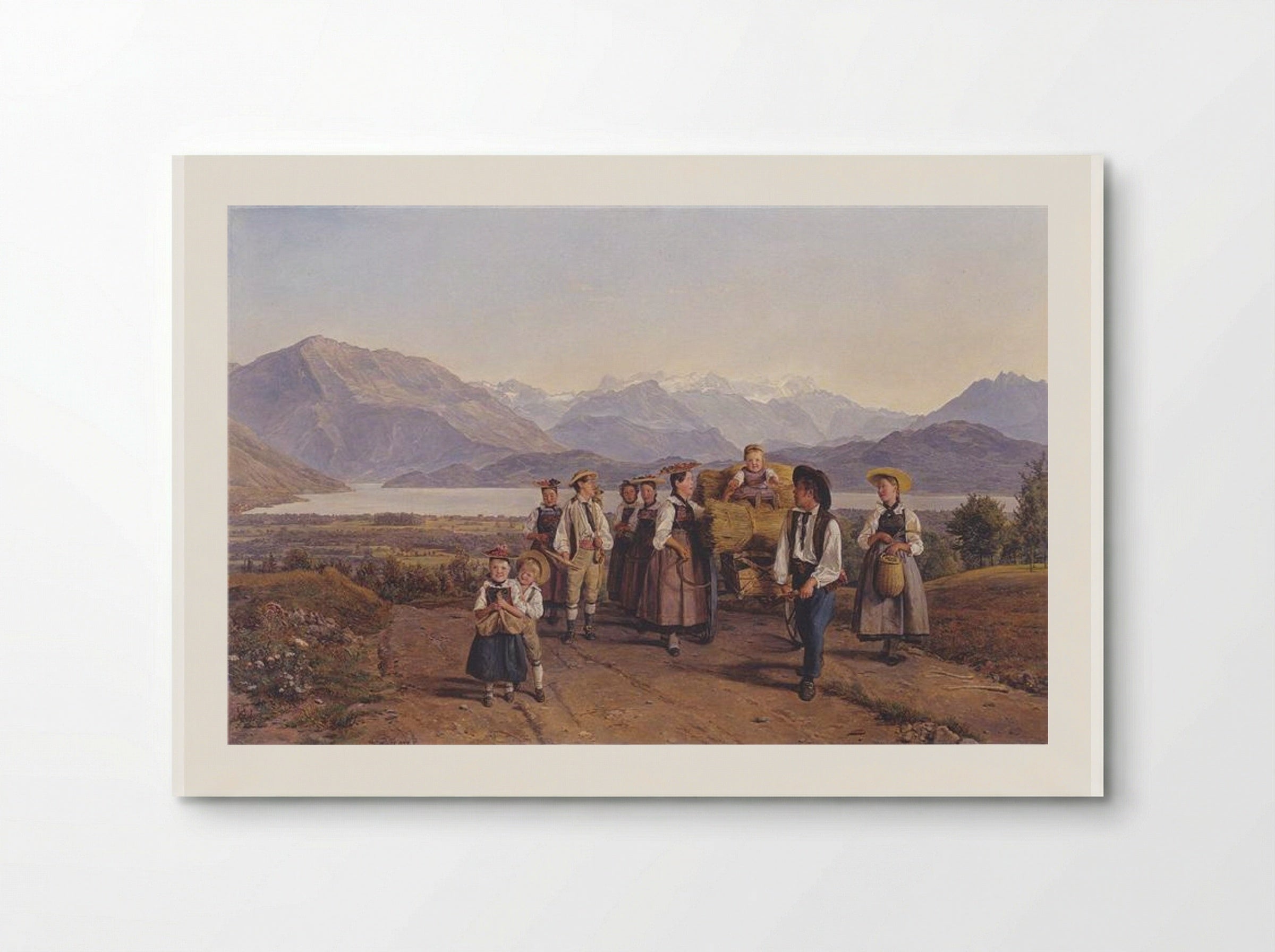 Homecoming from the harvest (On Lake Zug) - Ferdinand Georg Waldmüller - Poster
