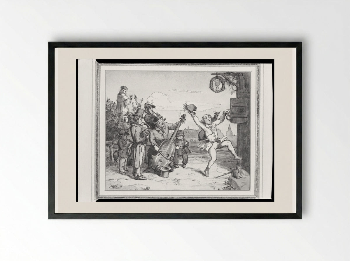 Homecoming - Adrian Ludwig Richter - Framed Print Black