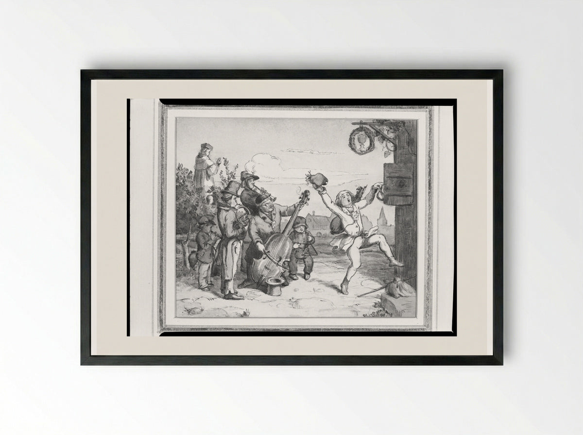 Homecoming - Adrian Ludwig Richter - Framed Print Black