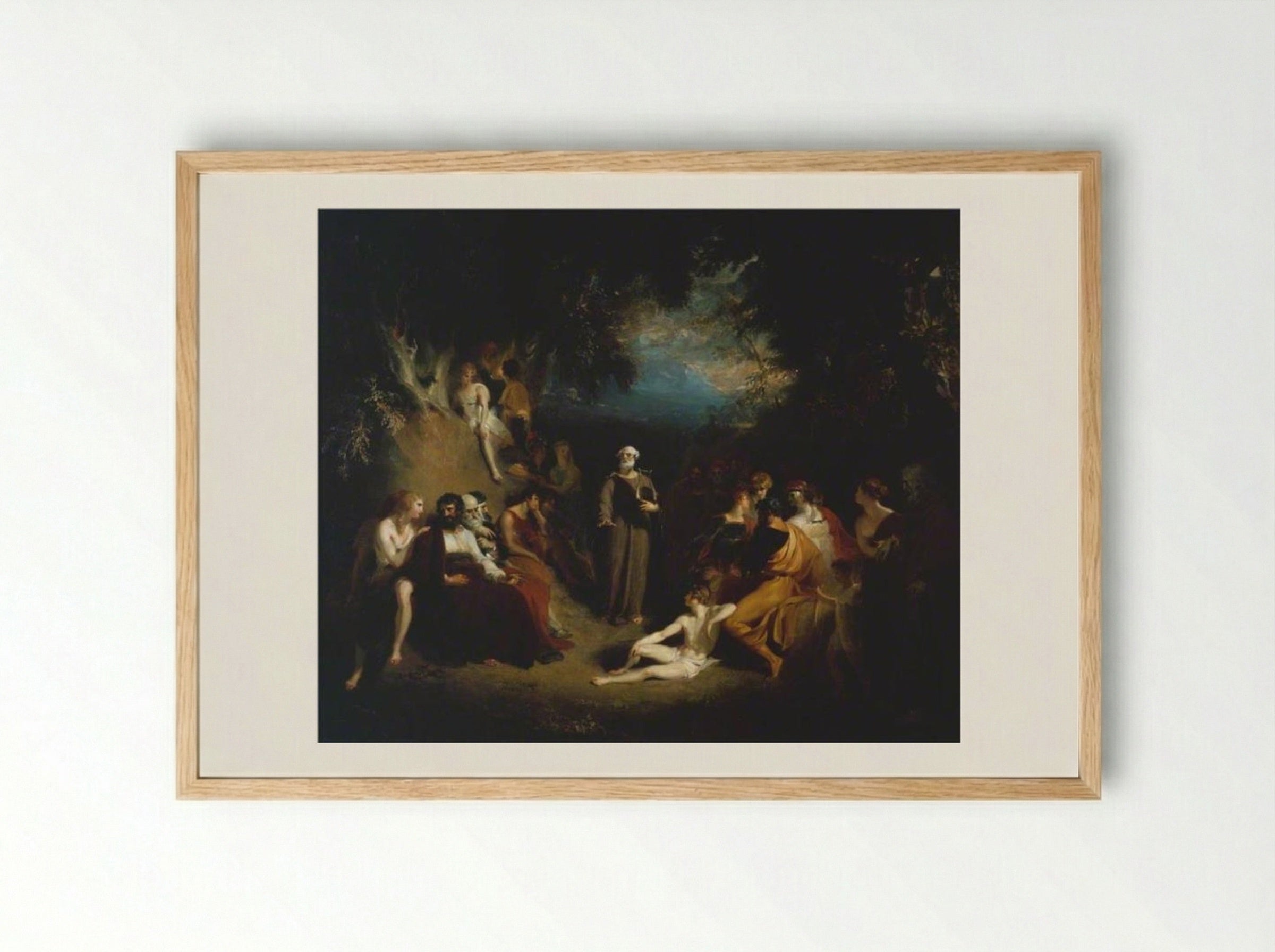 Homer Reciting his Poems - Sir Thomas Lawrence - Framed Print Wood