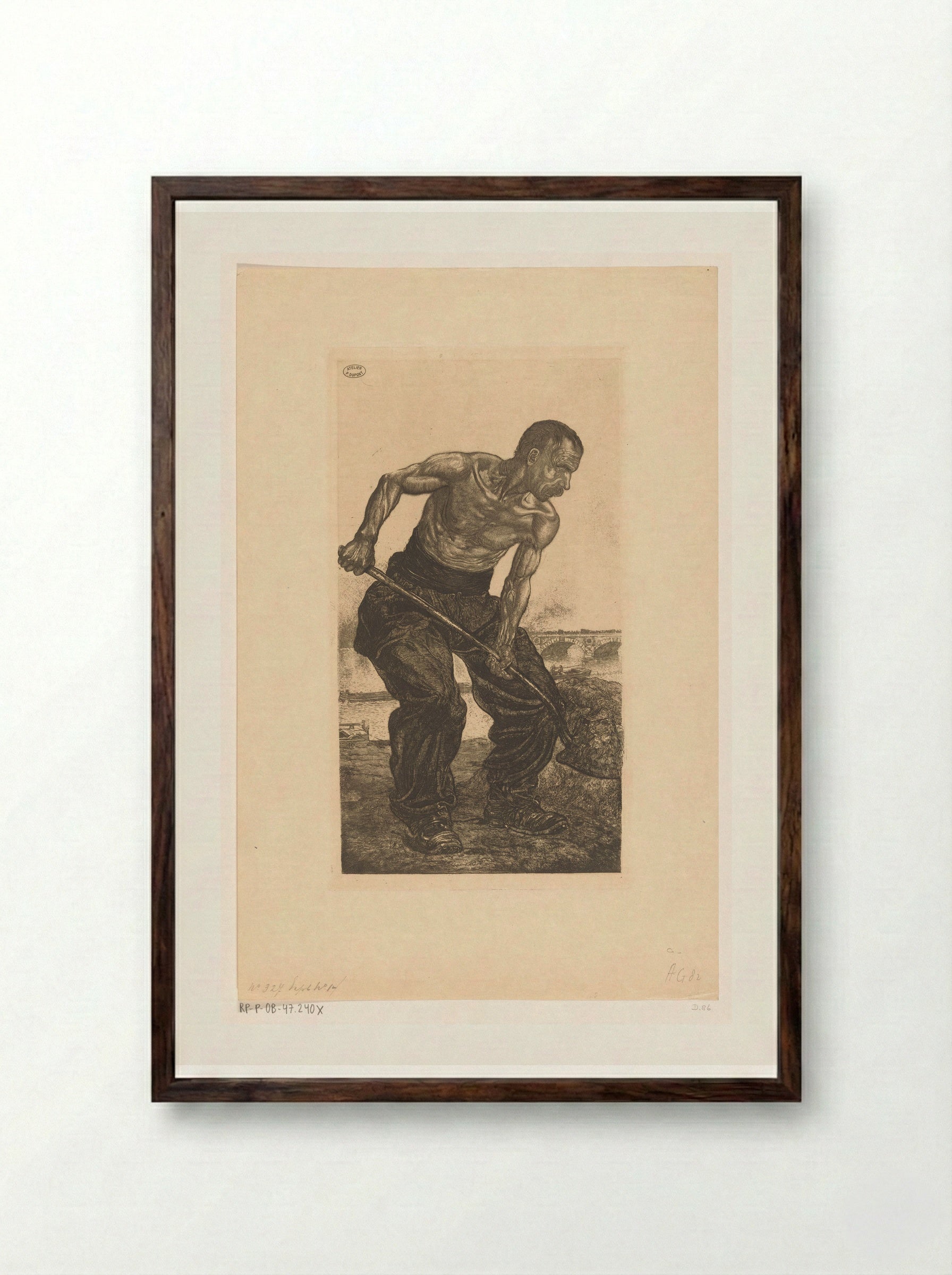 Homme de Peine - Pieter Dupont - Framed Print Dark Wood