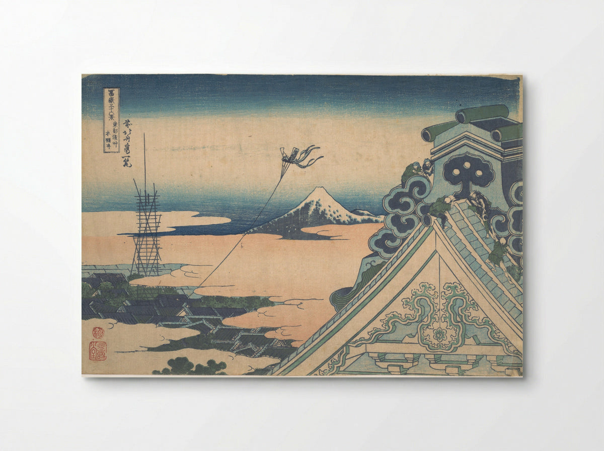 Honganji at Asakusa in Edo - Katsushika Hokusai - Poster